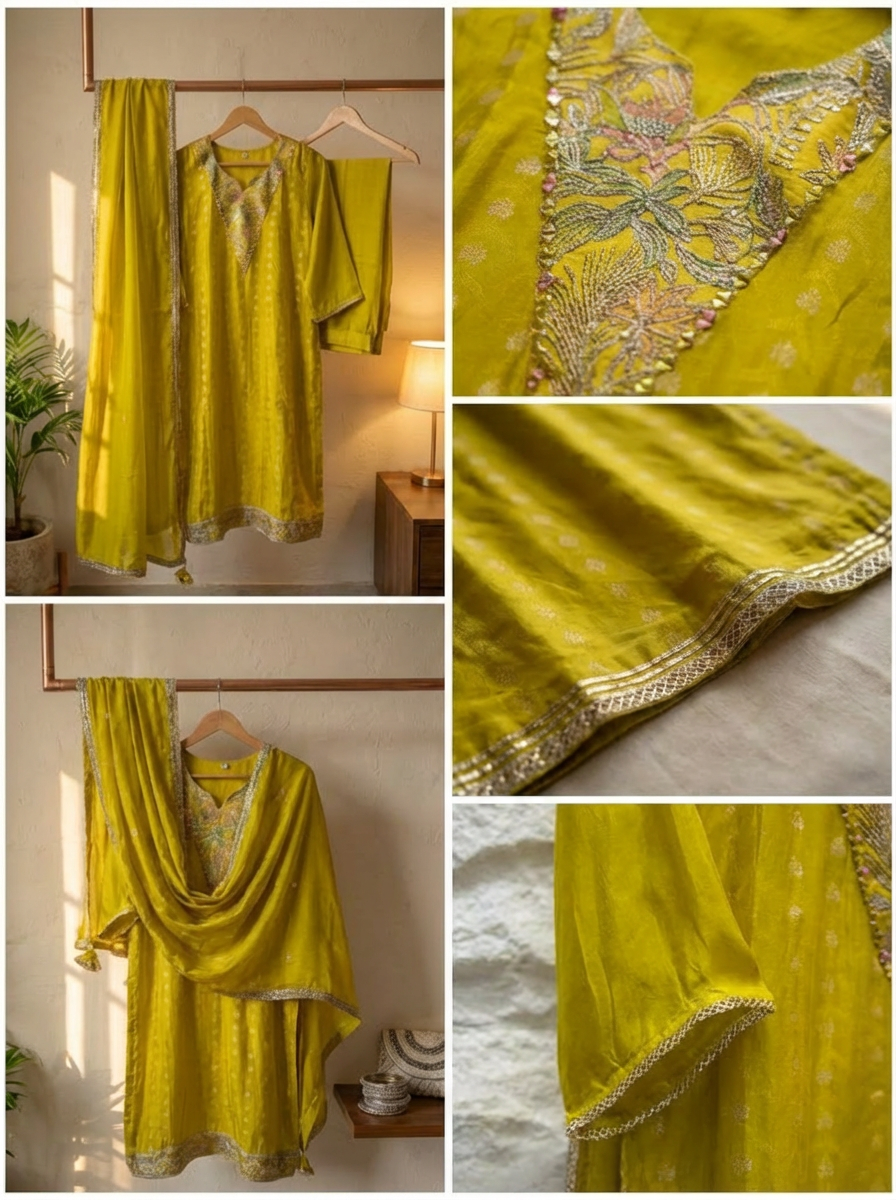 Sun Glow Chinon Silk 3-Piece Set {1034}