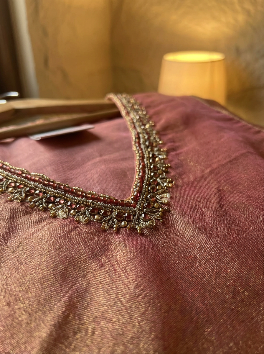 Rose Glow Tissue Silk 3-Piece Set {1013}