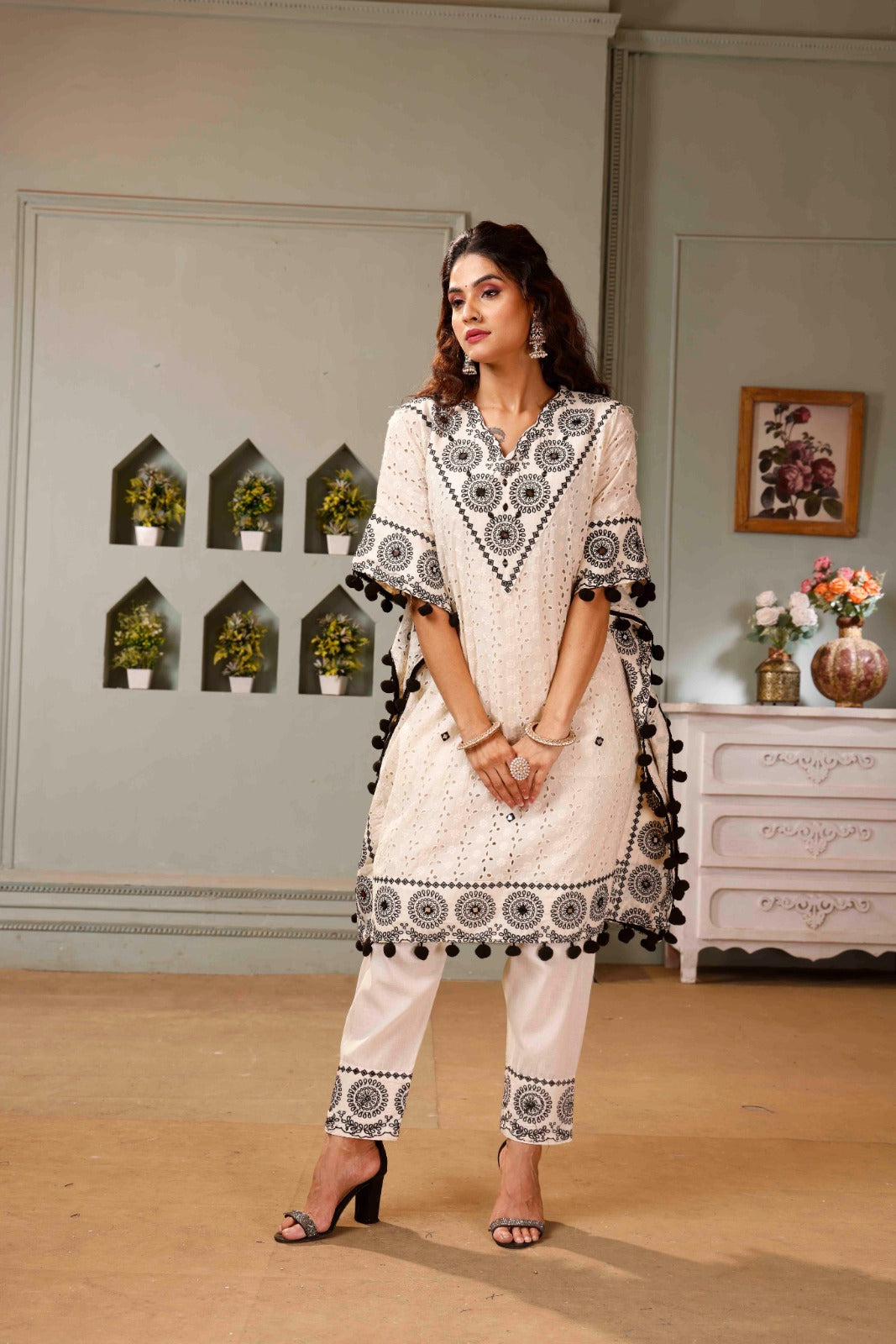 Cotton Kaftan Set {7571}