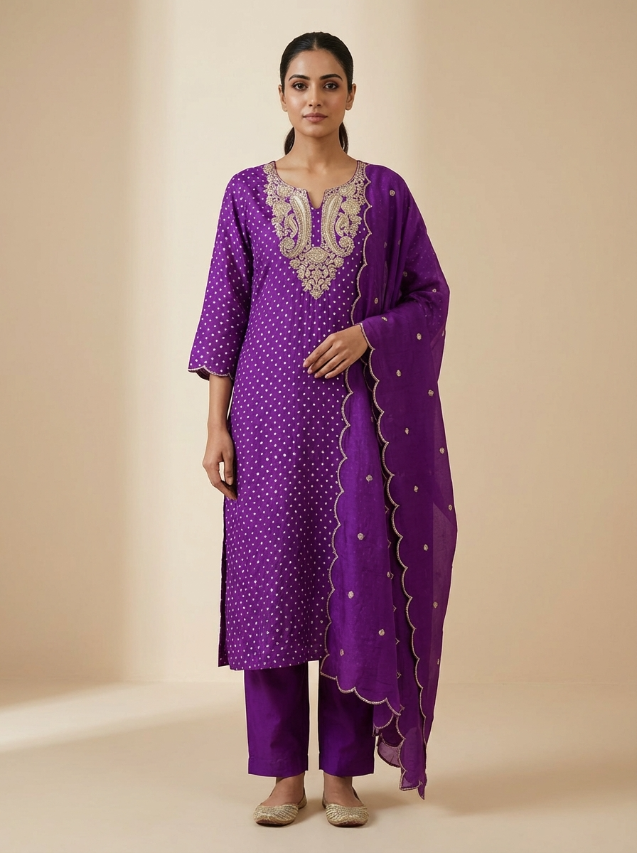 Amethyst Glow Silk 3-Piece Set {1026}