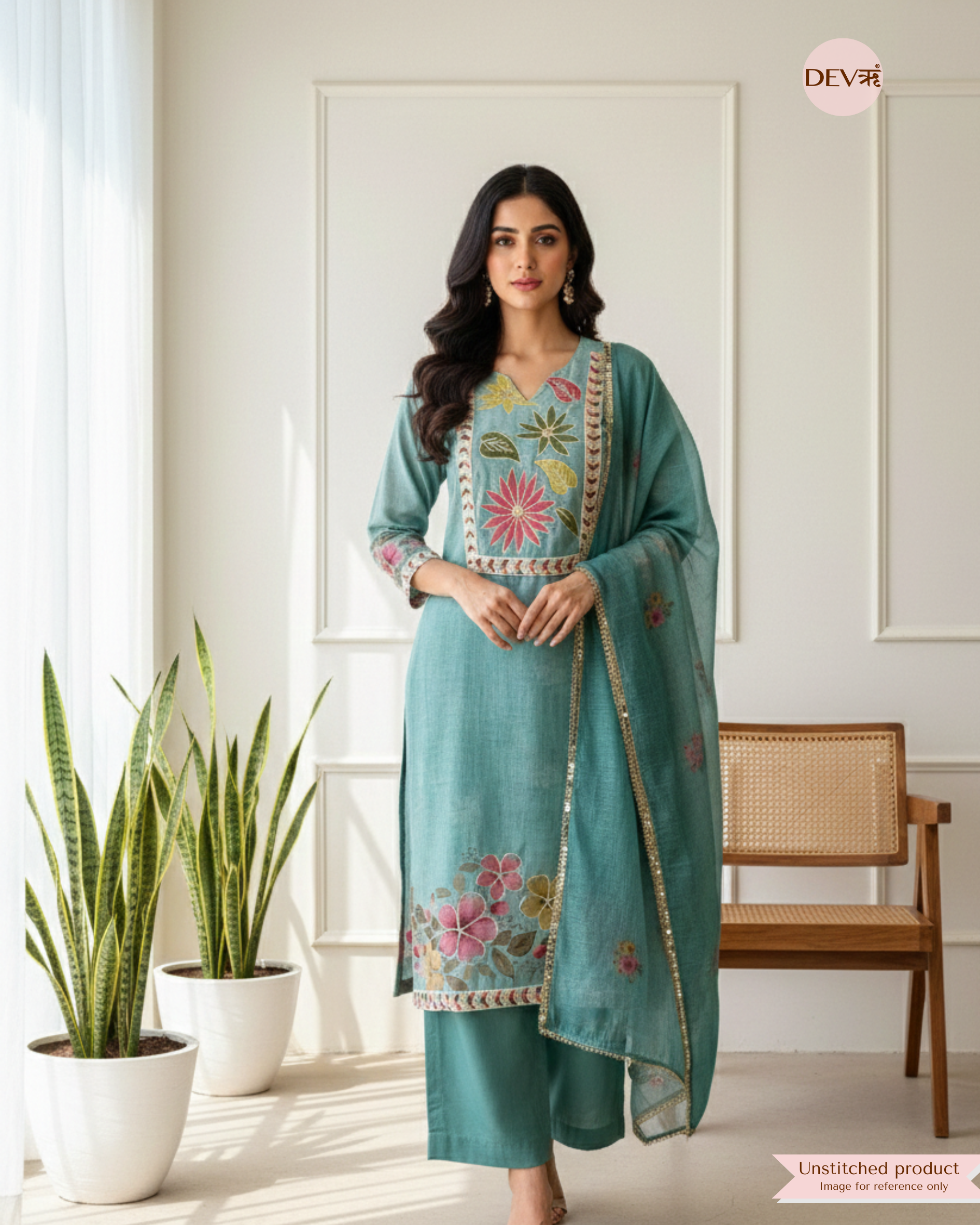 Pure linen unstitched {10208}