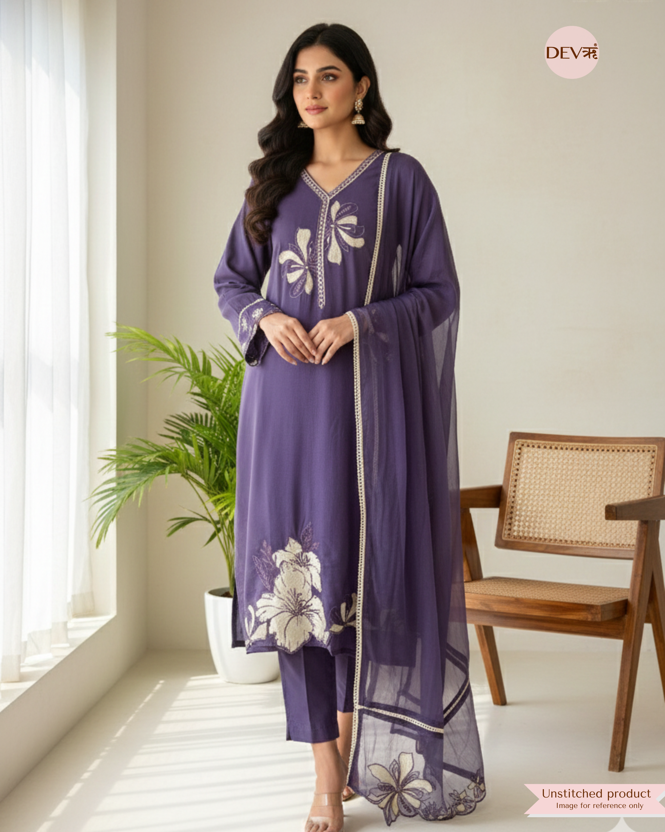 Pure muslin suit set {8273}