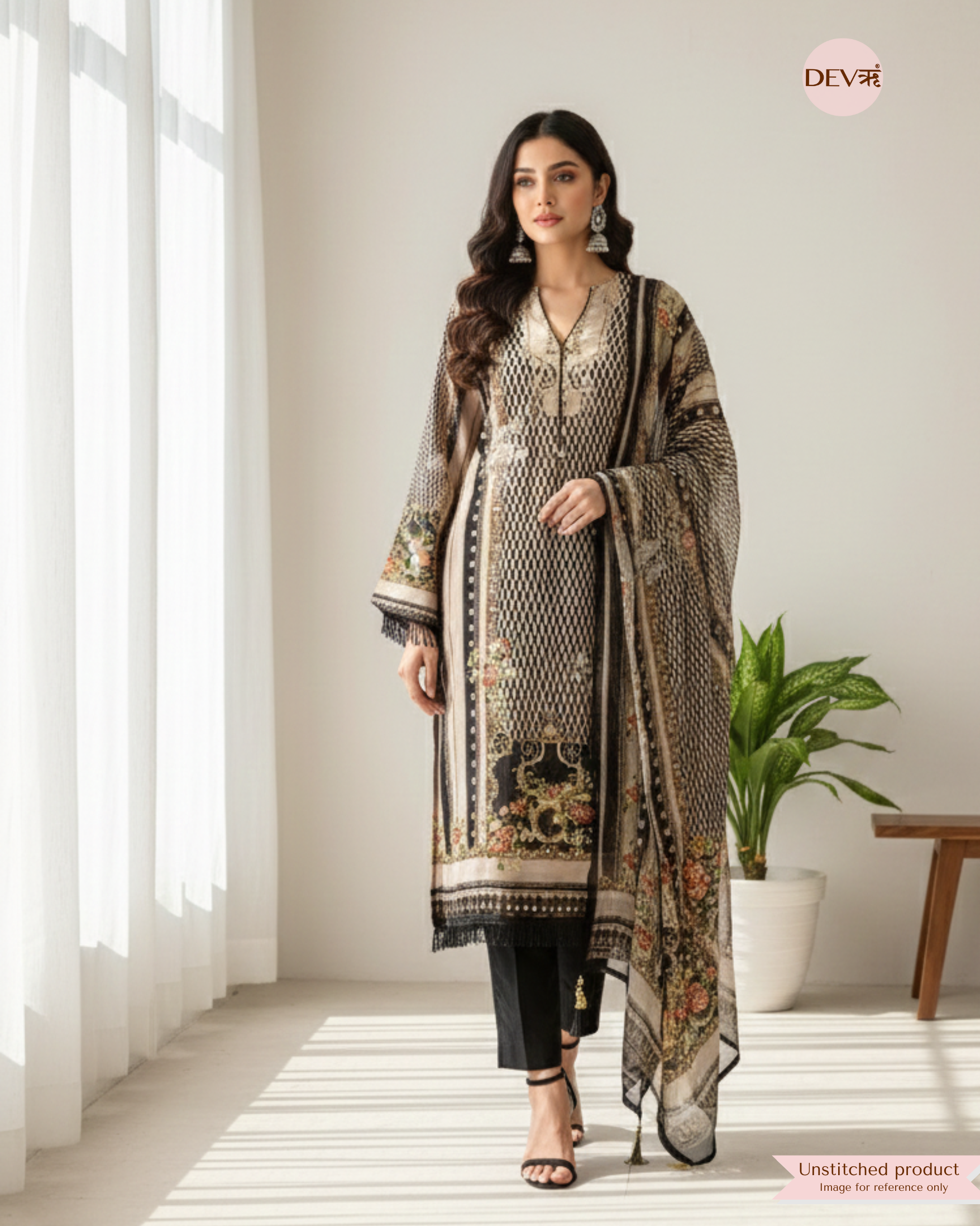 Pure organza Pakistani printed {10566}