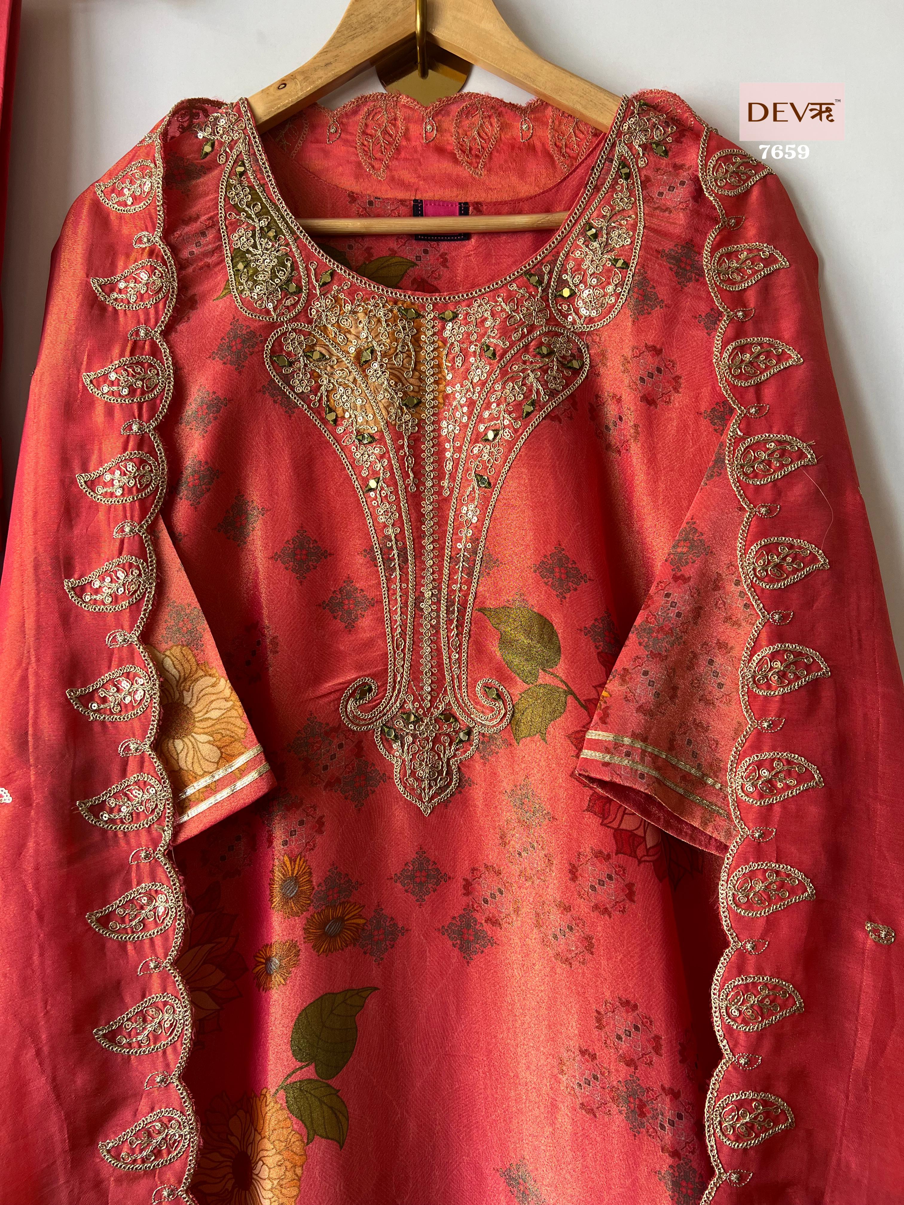Tissue silk gajari Silk Suit Set