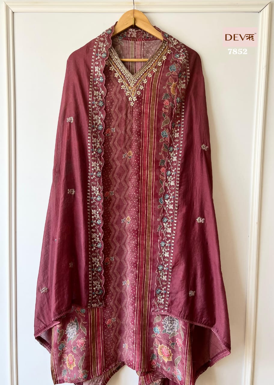 Natural Crepe Suit Set {7852}