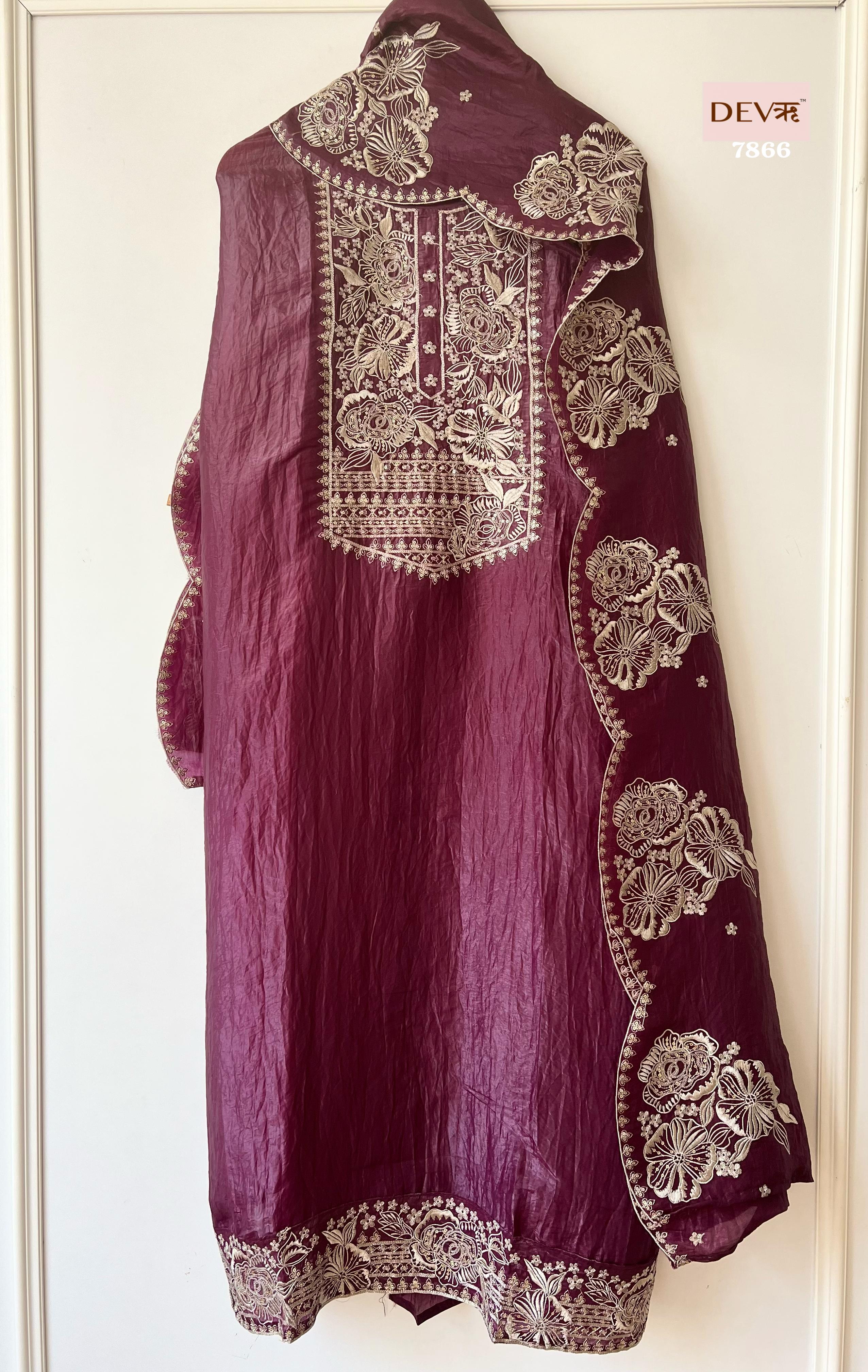 Pure tissue crush silk suit set