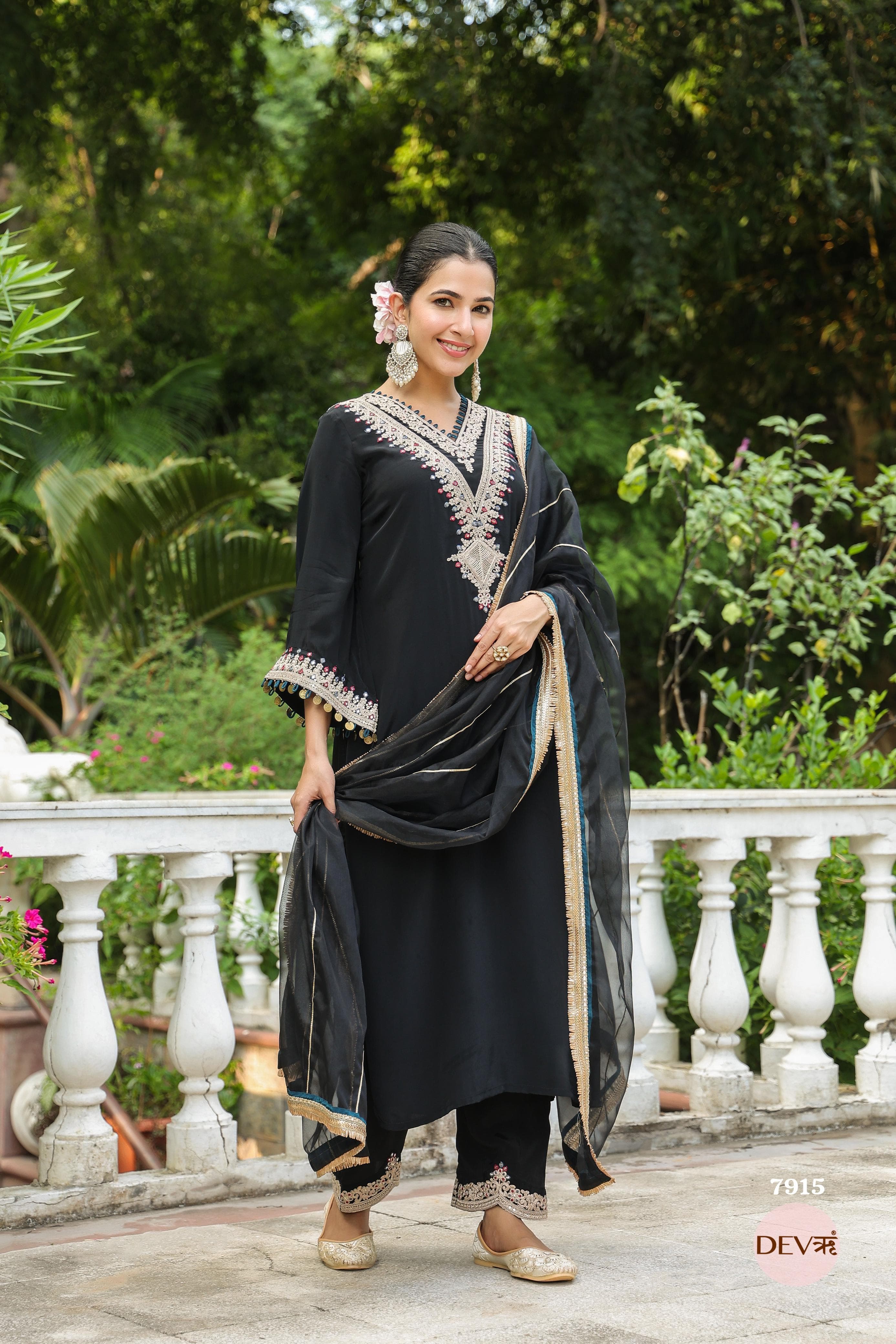 Pure natural crepe suit set