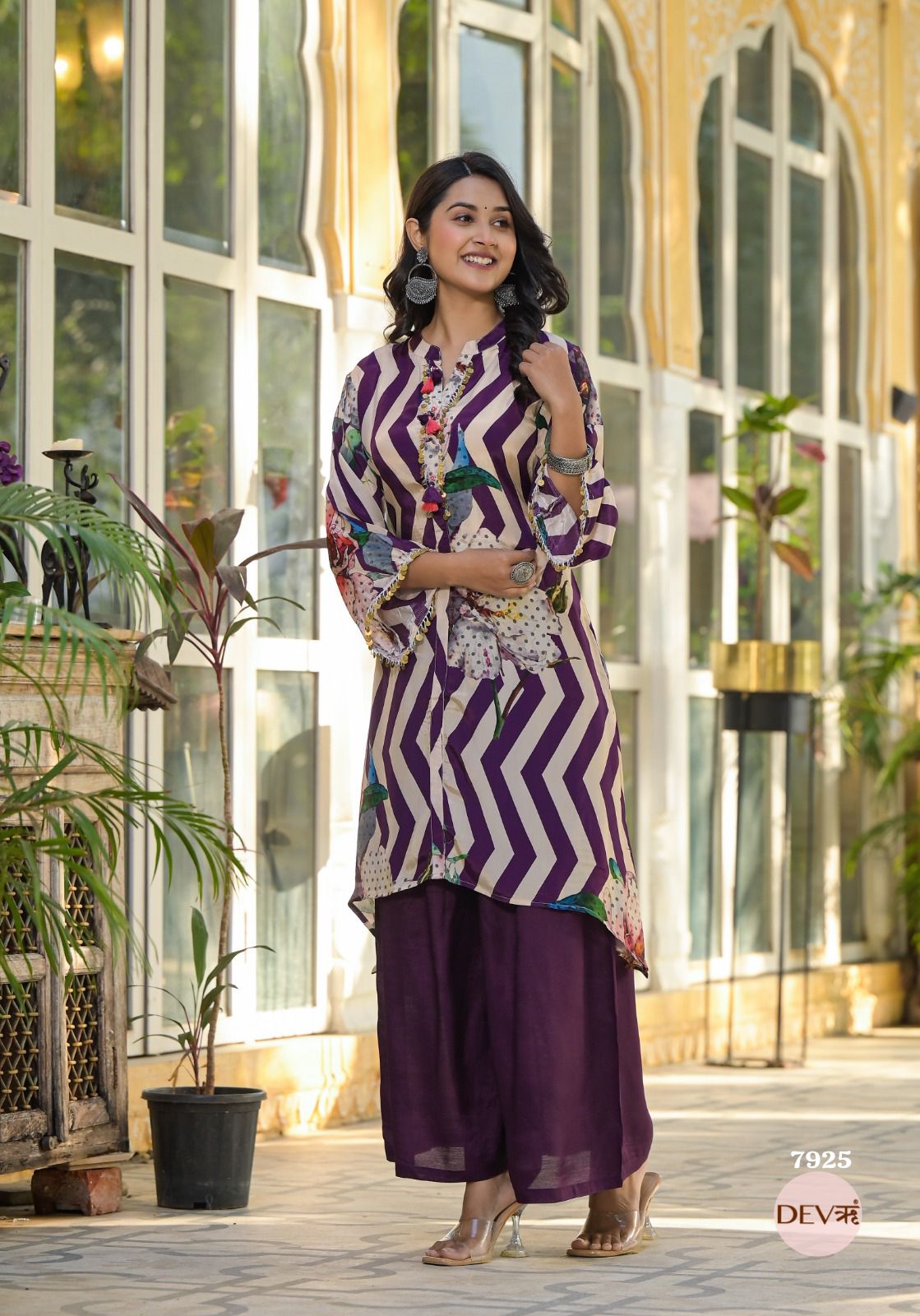 Stylish Pure muslin co-ord set {7925/M}