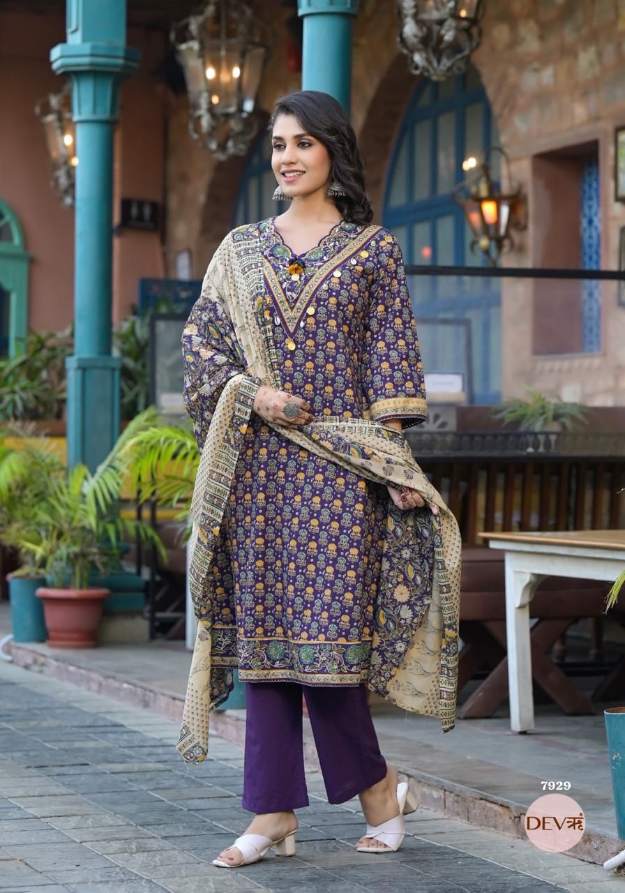 Stylish Pure cotton suit set {7929}