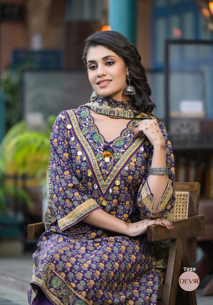 Stylish Pure cotton suit set {7929}
