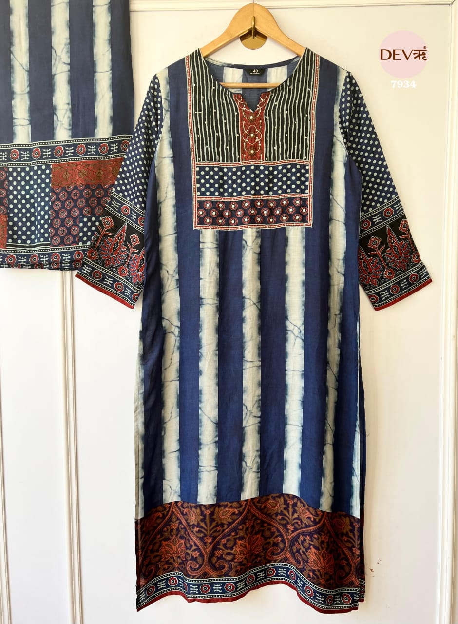 Pure muslin printed co-ord set {7934}