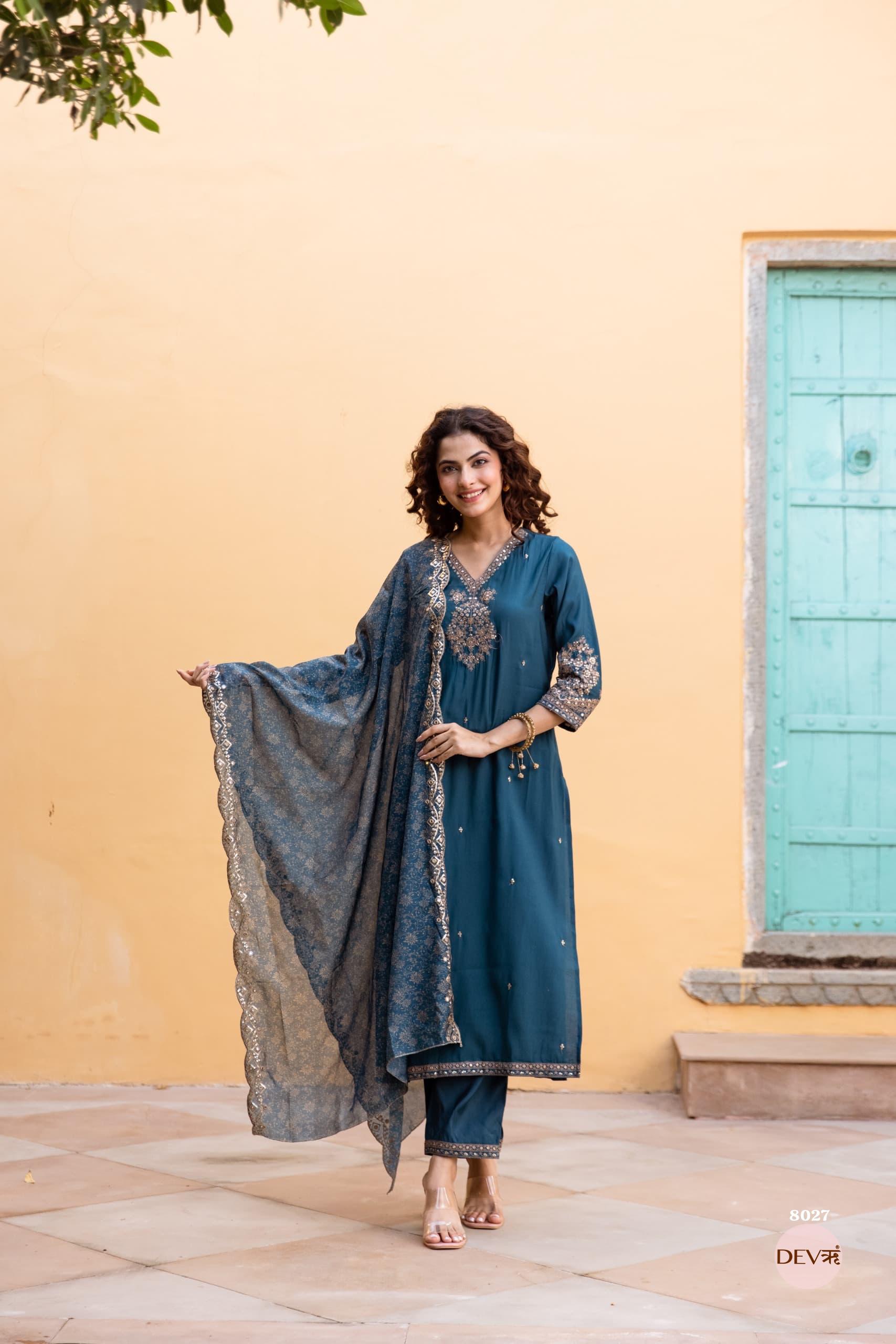Pure muslin elegant suit set