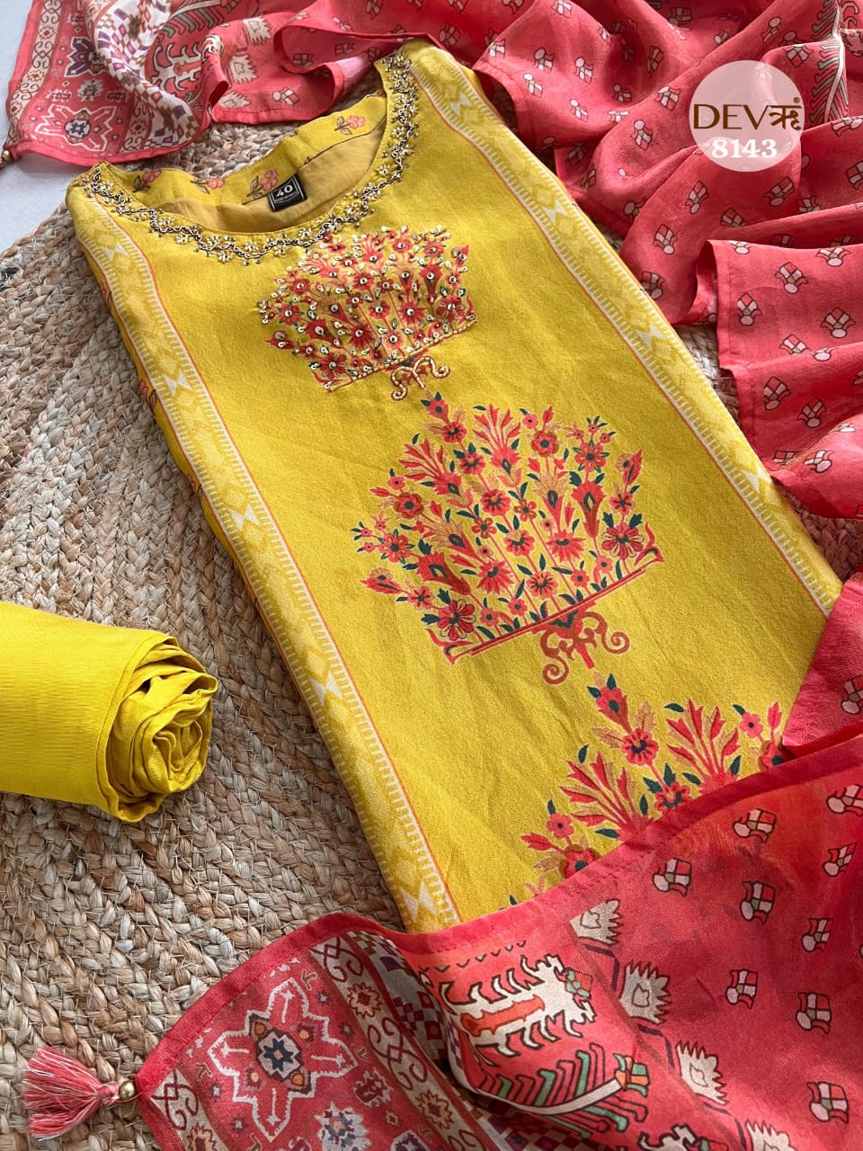 Tissue silk suit set {8143}