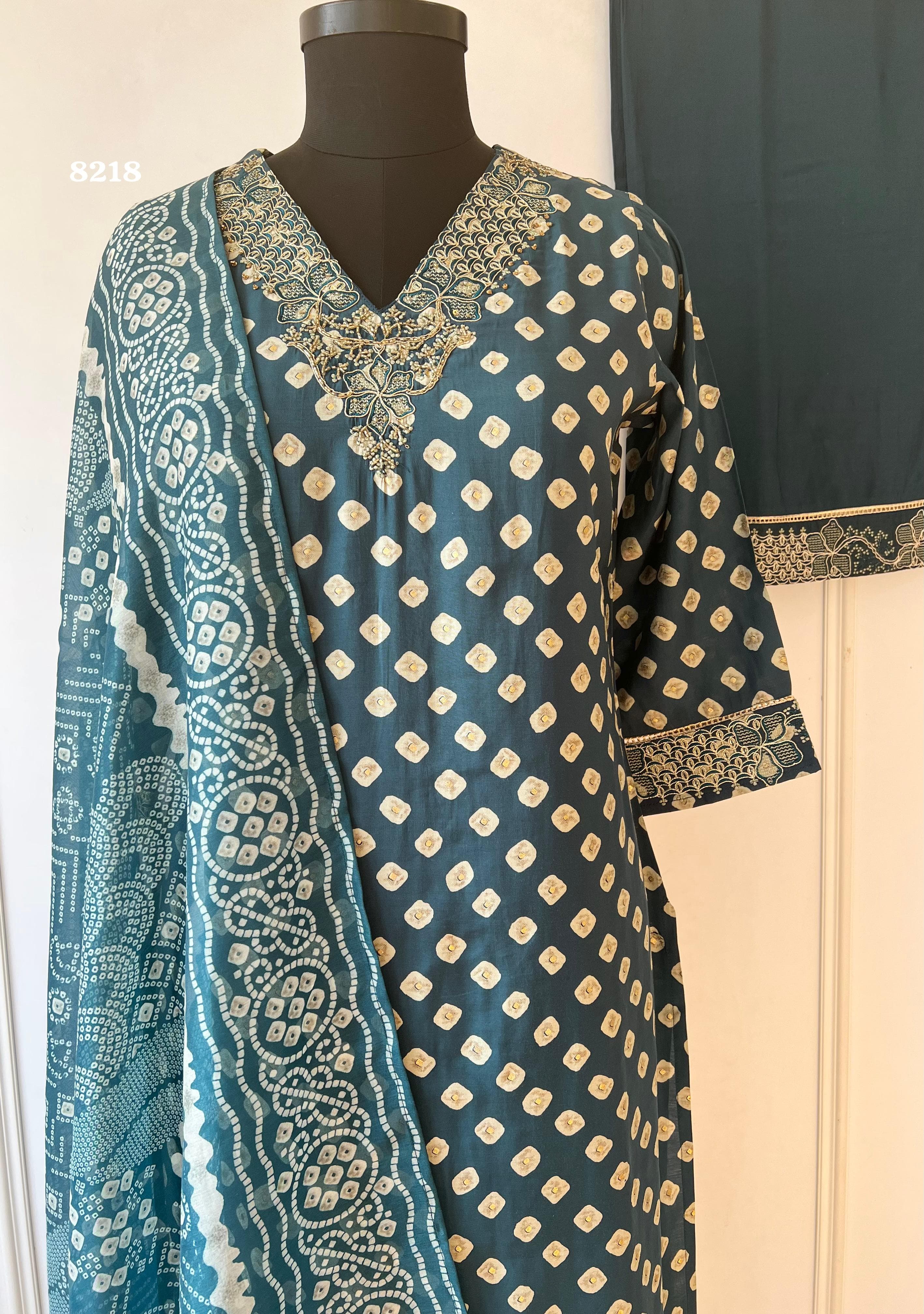 Pure muslin bandhani {8218}