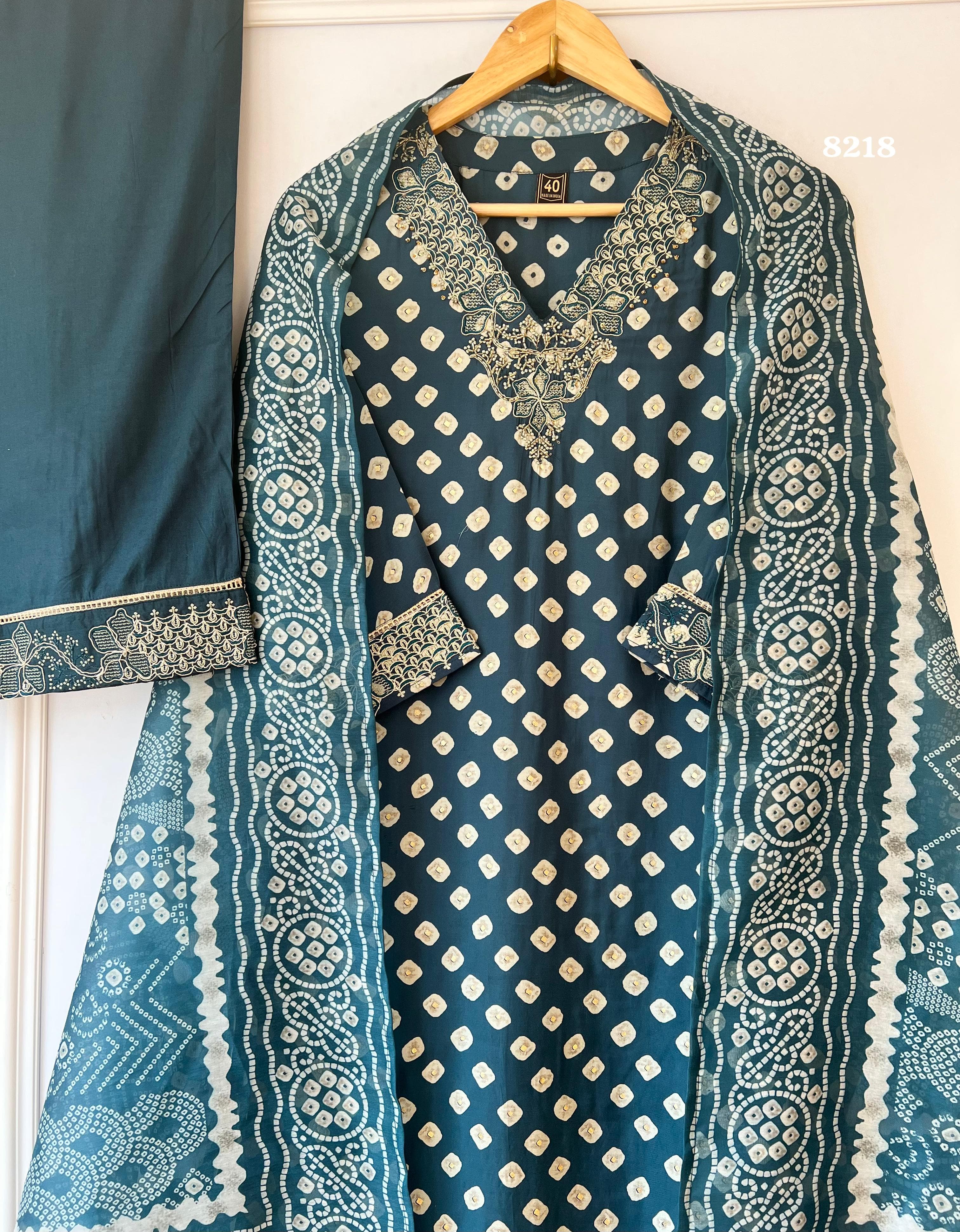 Pure muslin bandhani {8218}