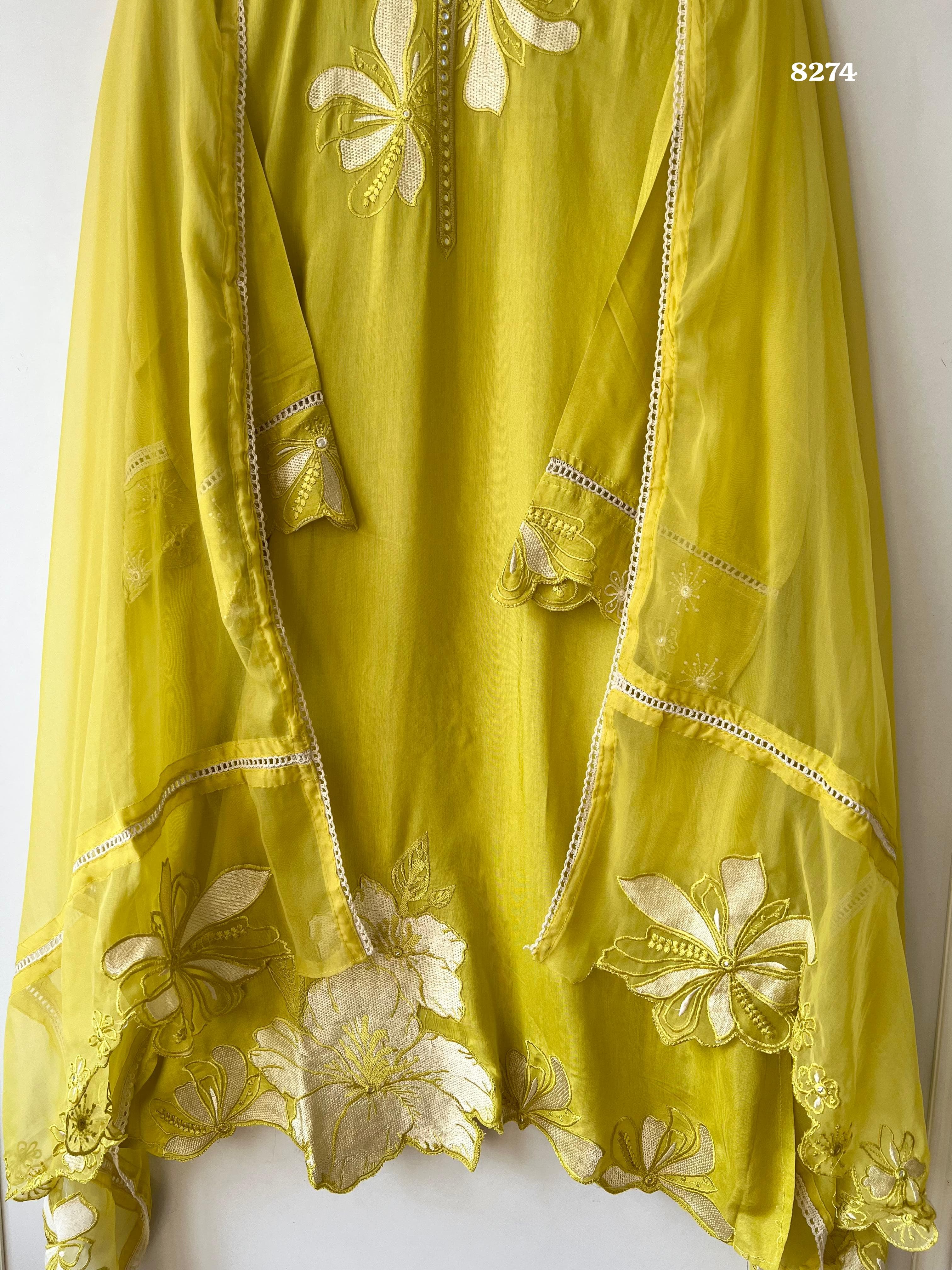 Pure muslin suit set {8274}