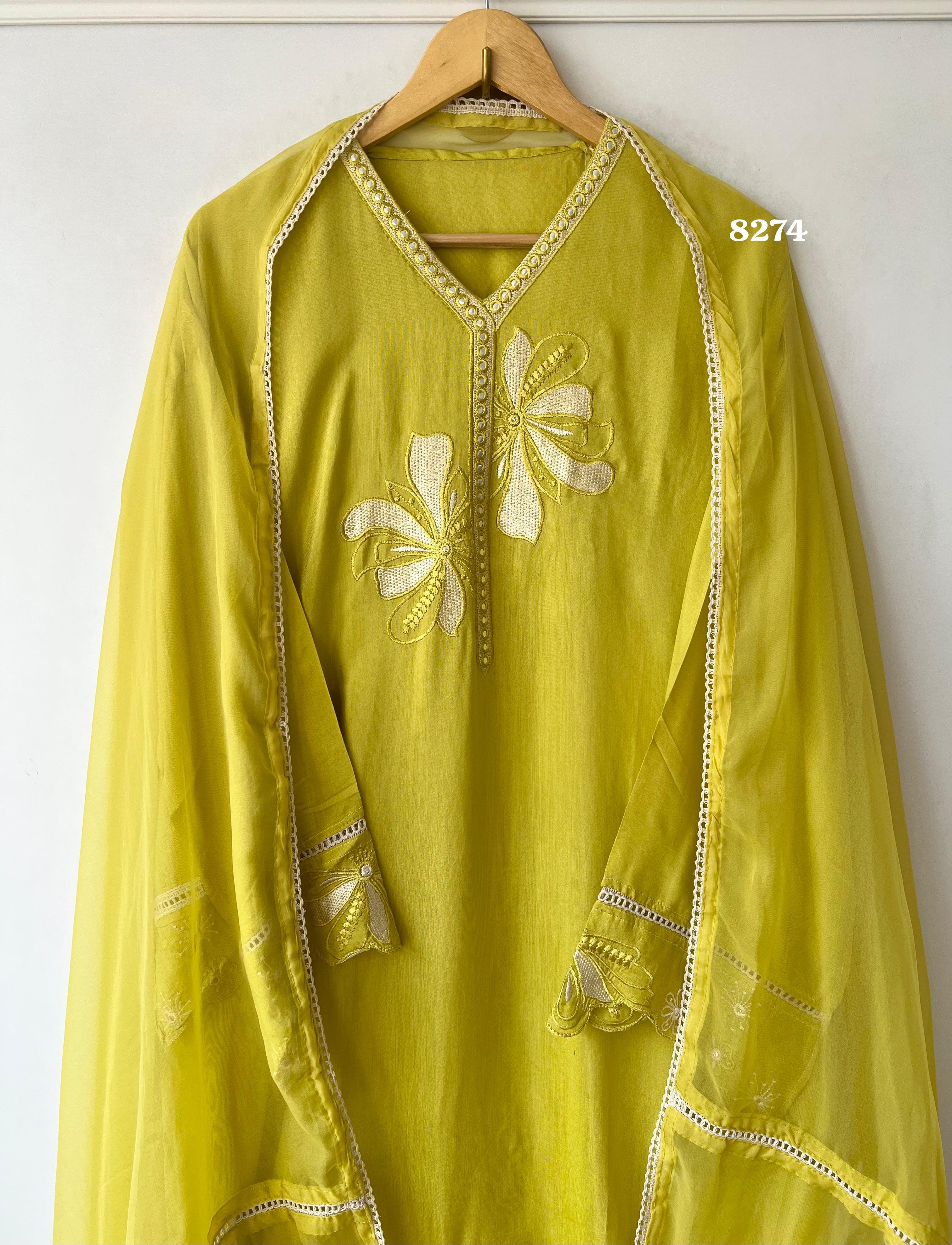 Pure muslin suit set {8274}