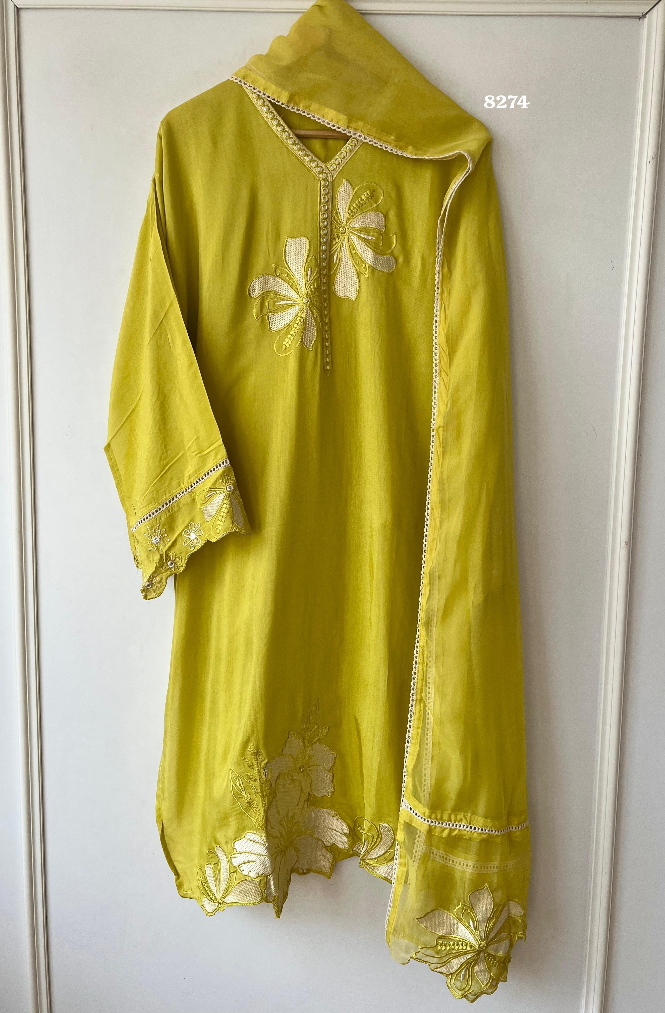 Pure muslin suit set {8274}