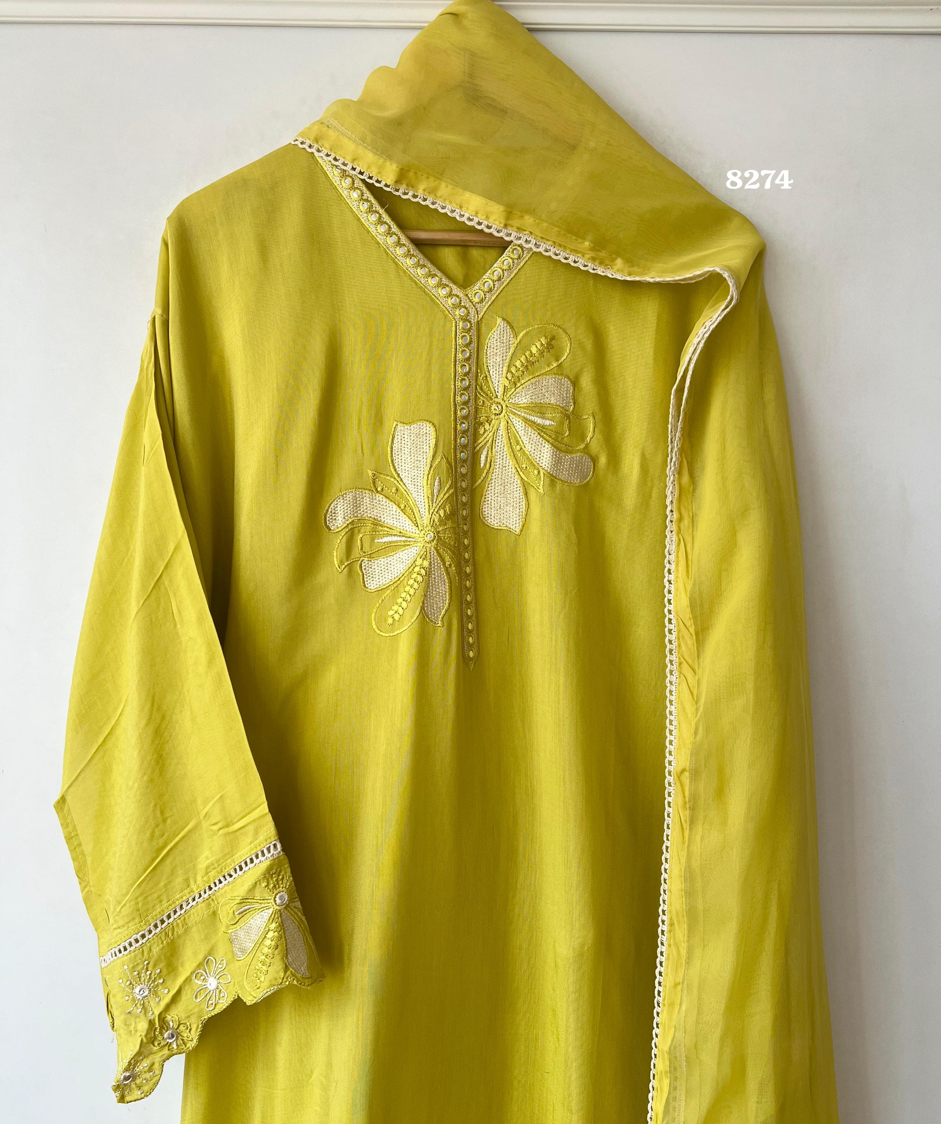 Pure muslin suit set {8274}