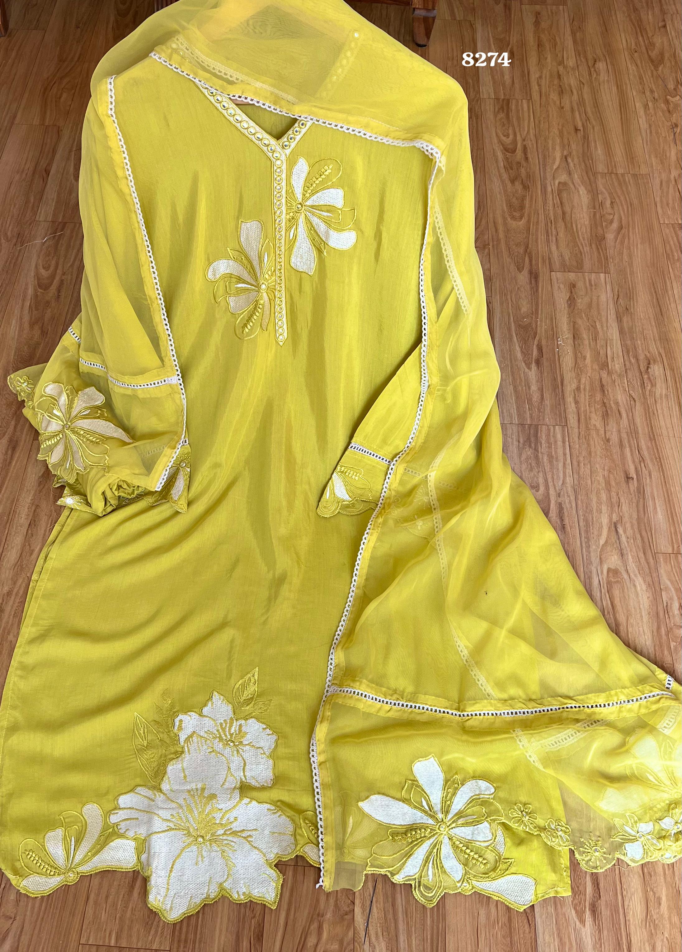 Pure muslin suit set {8274}