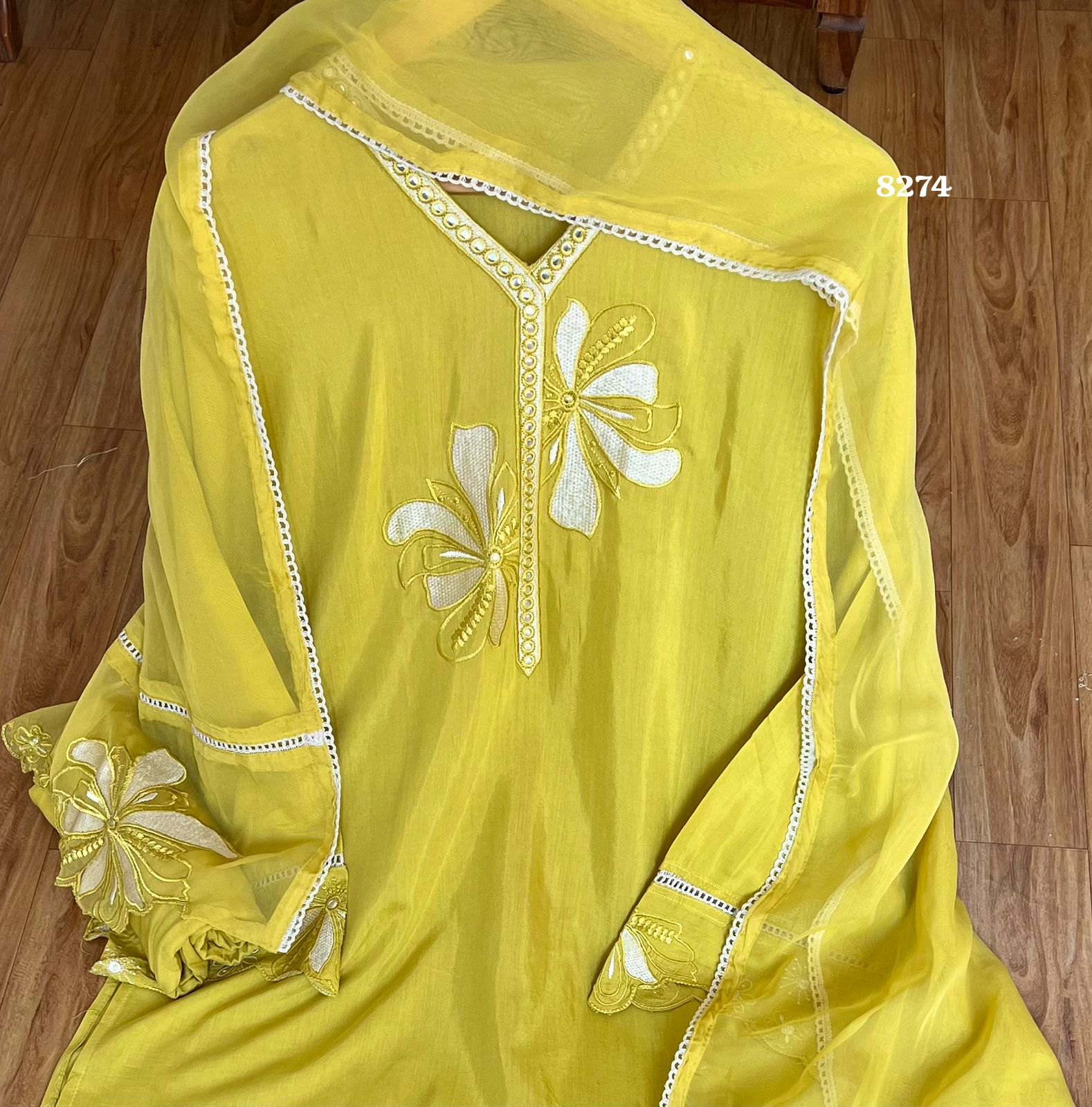 Pure muslin suit set {8274}