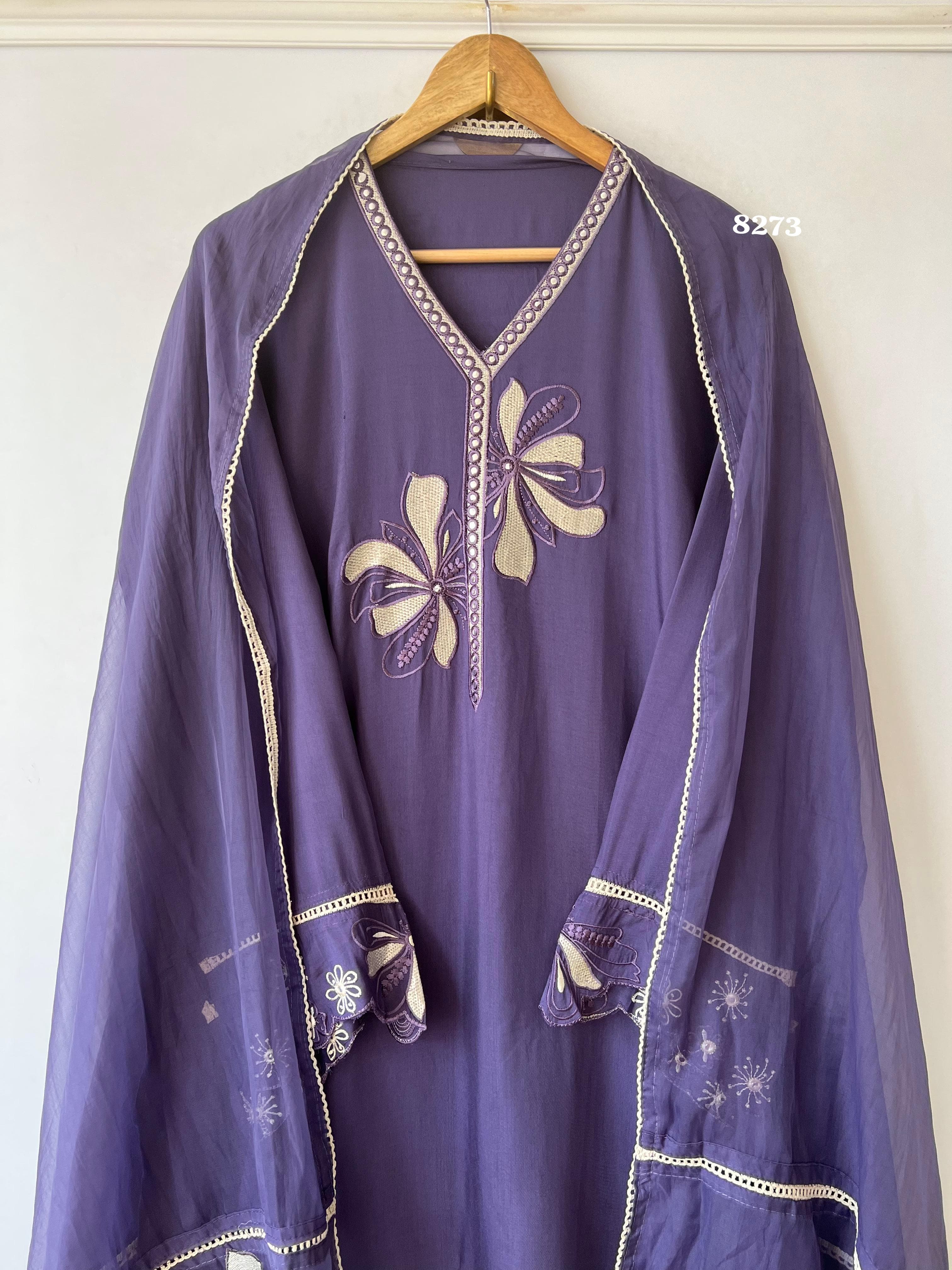 Pure muslin suit set {8273}