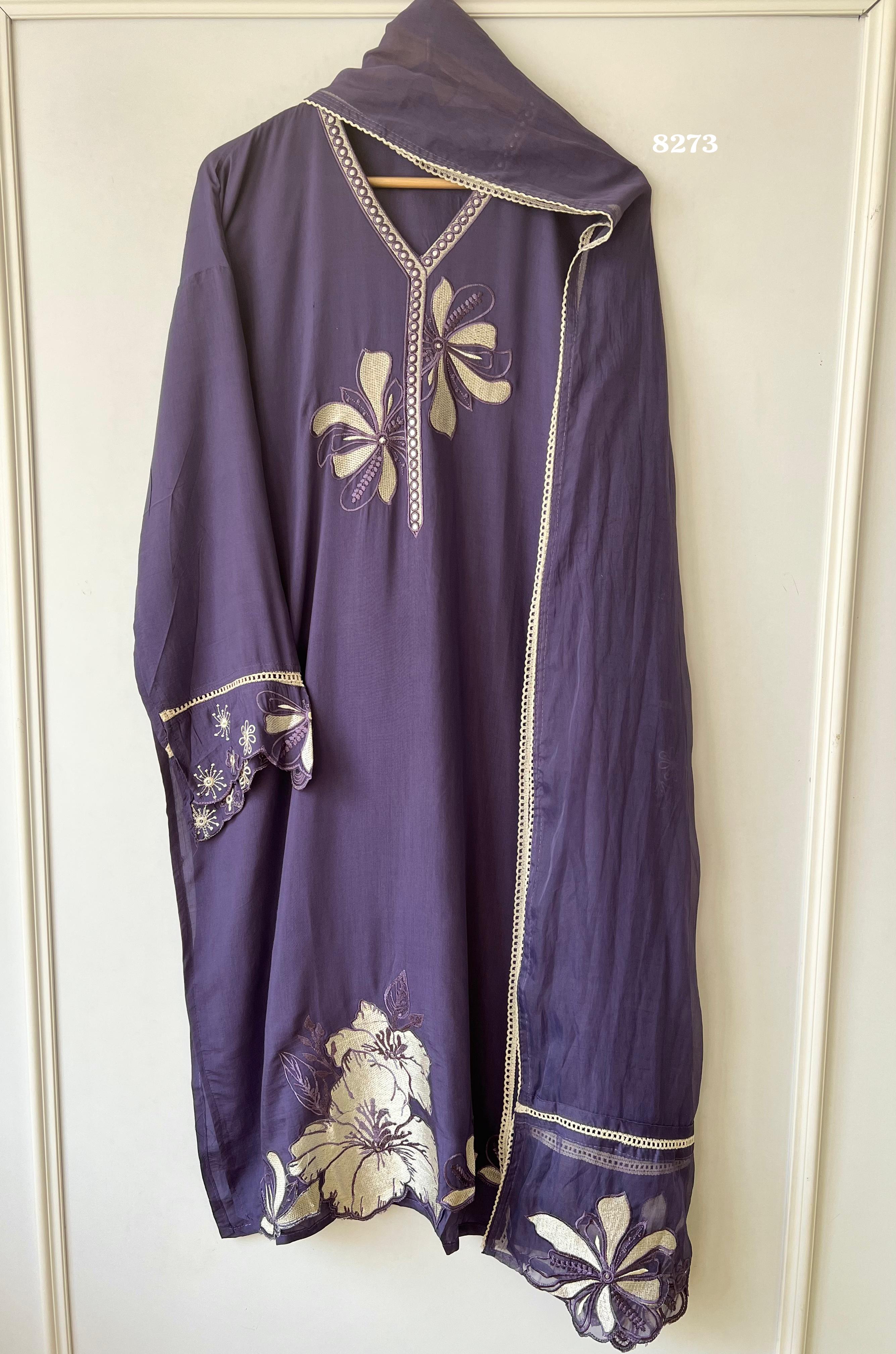 Pure muslin suit set {8273}