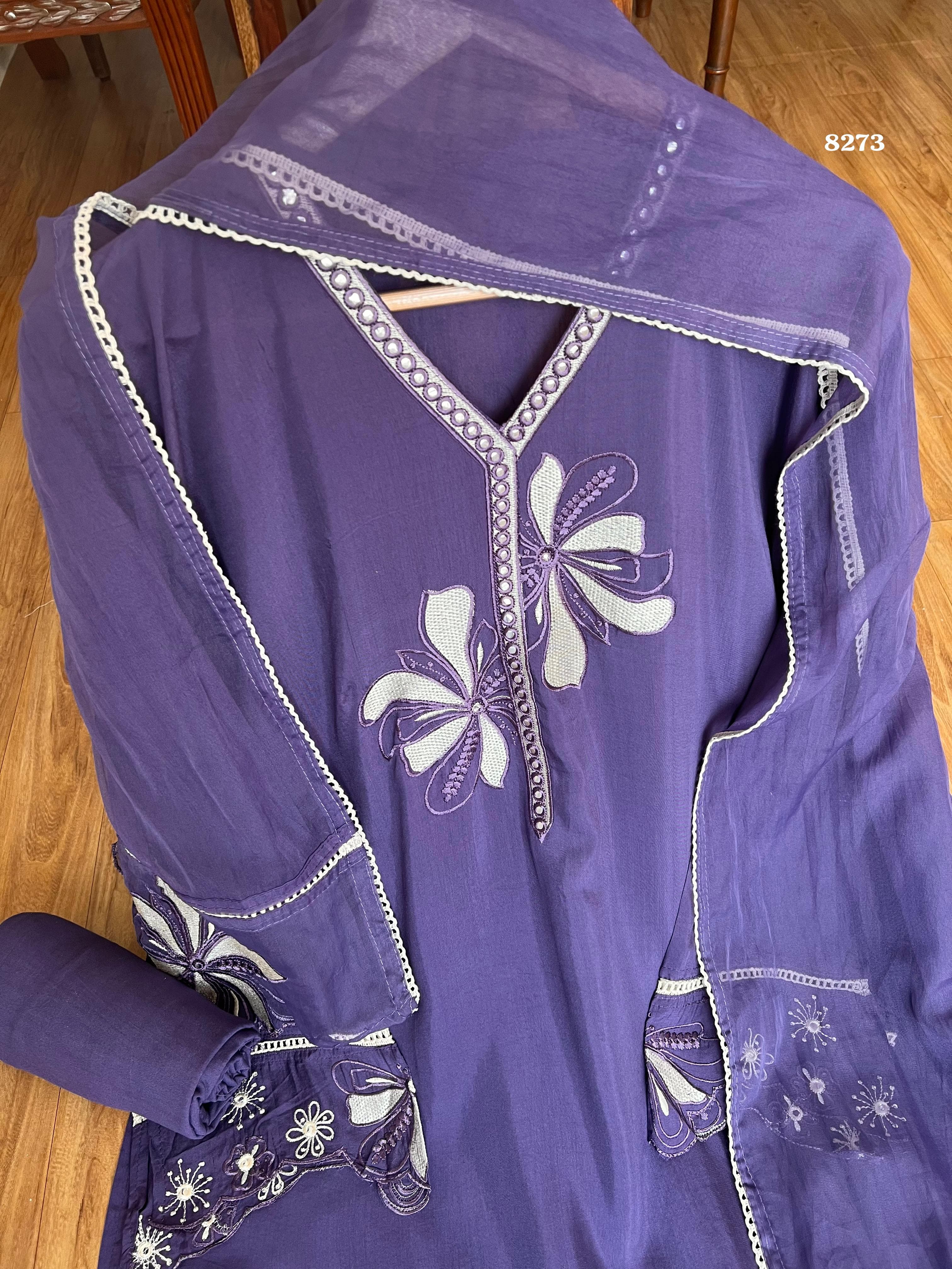 Pure muslin suit set {8273}