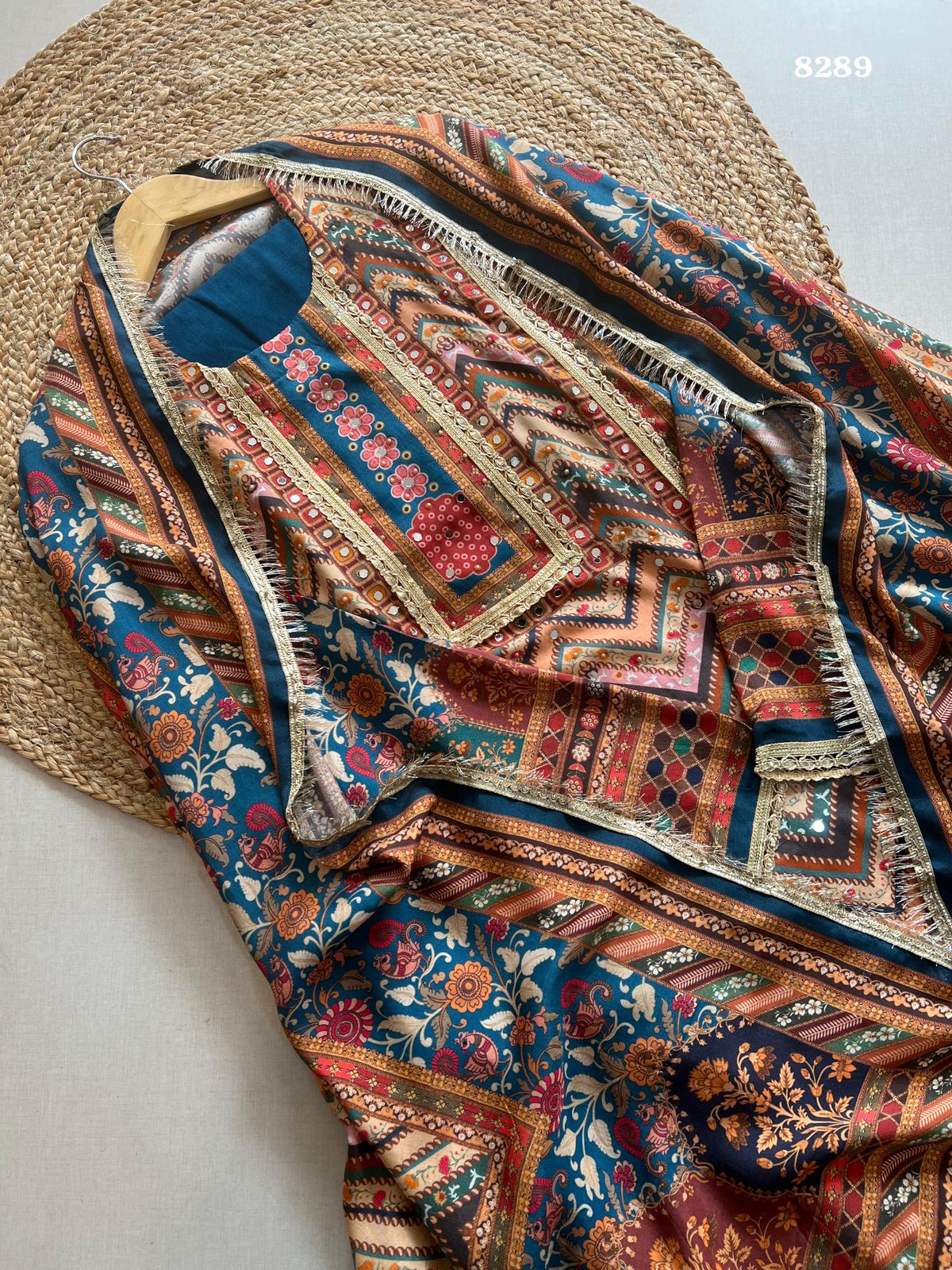 Pure muslin suit set {8289}