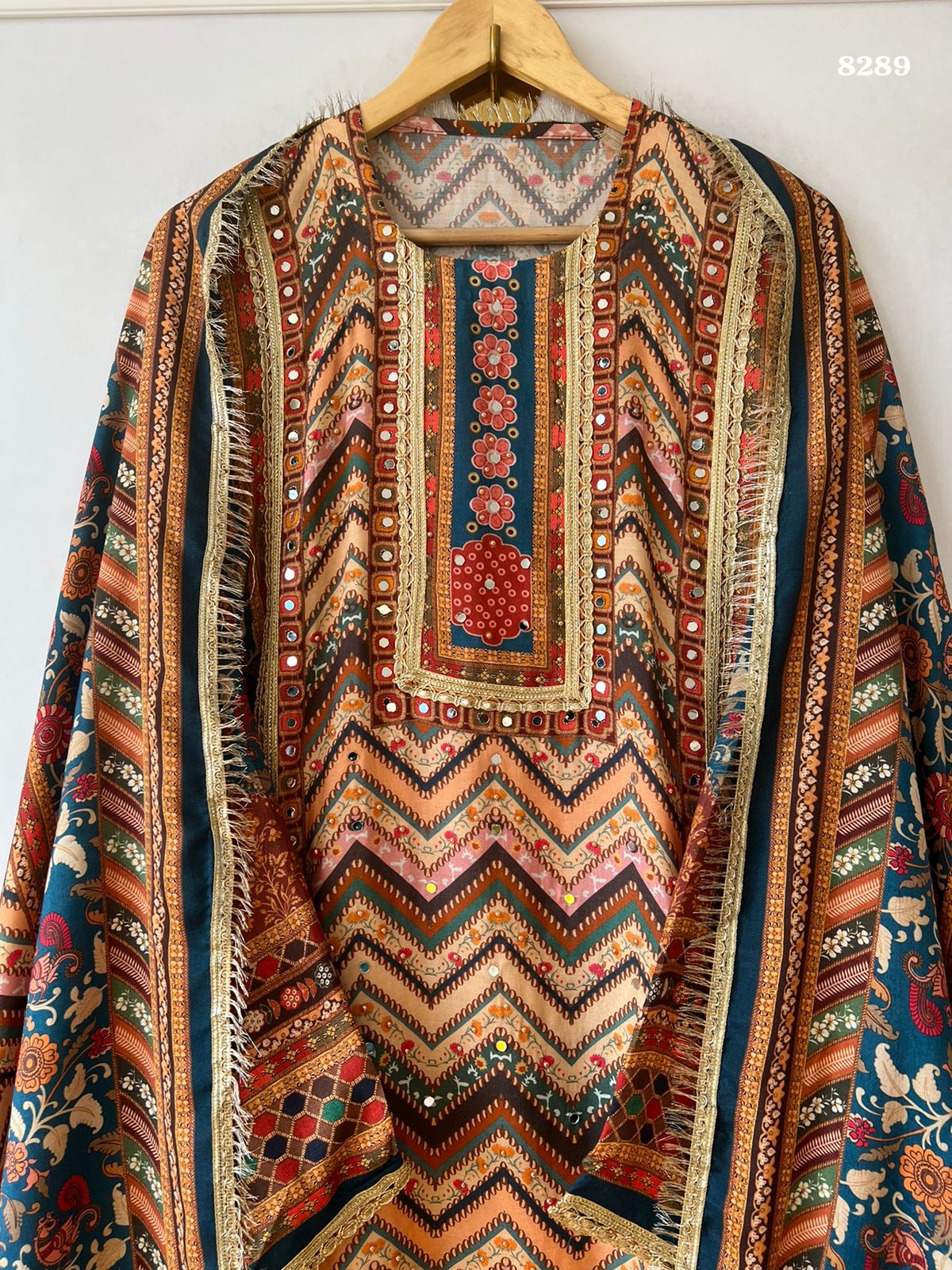 Pure muslin suit set {8289}