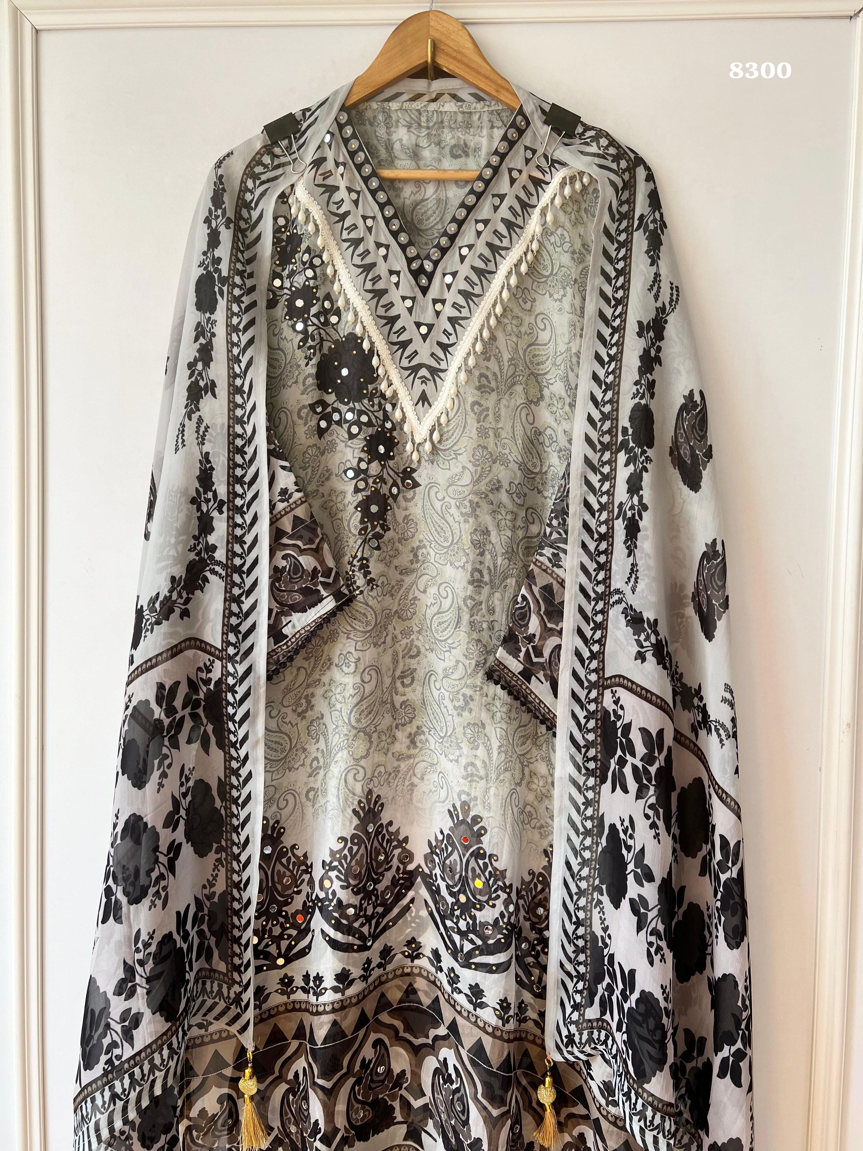 Pure organza suit set {8300}