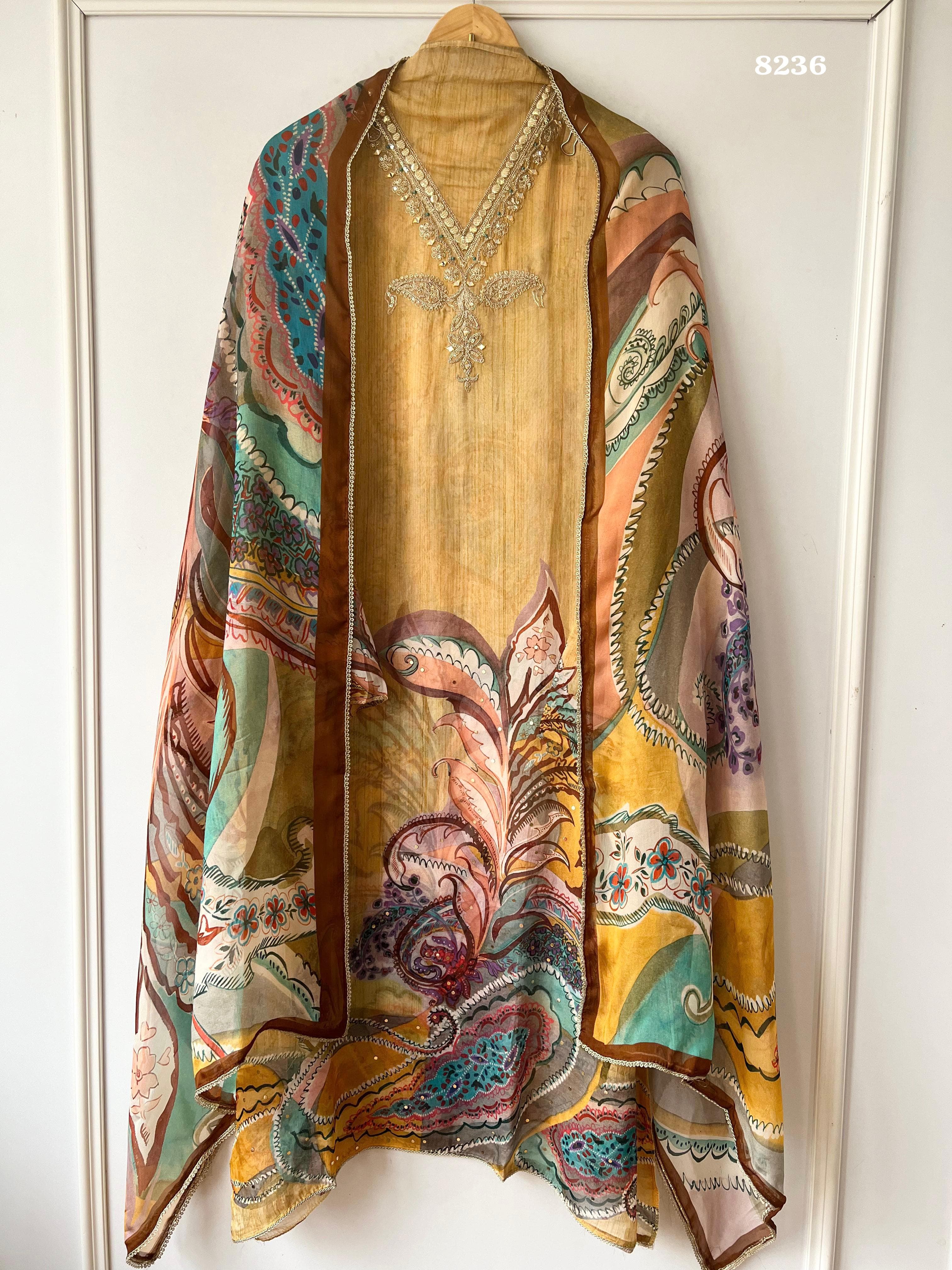 Pure organza suit set {8236}