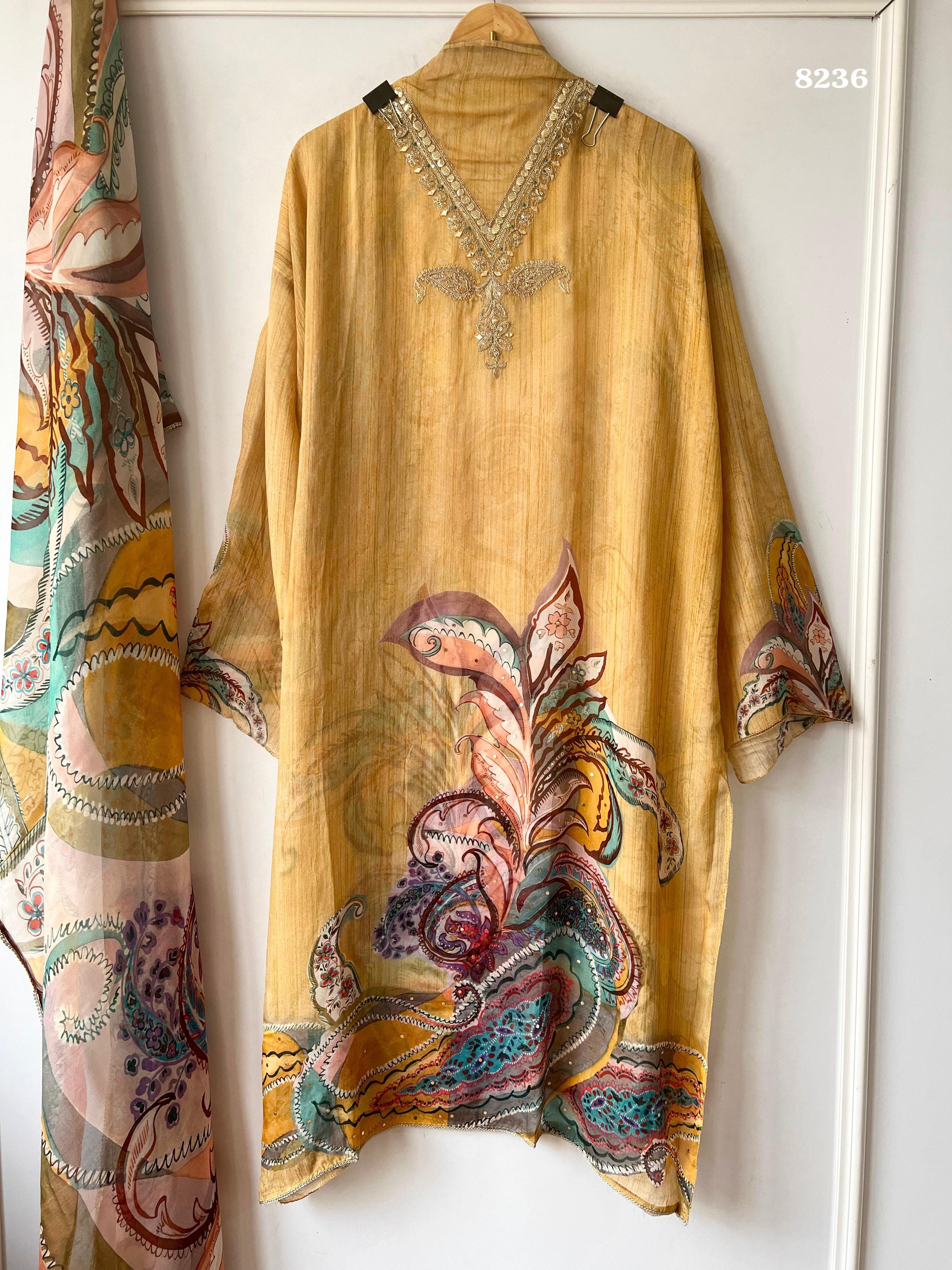 Pure organza suit set {8236}