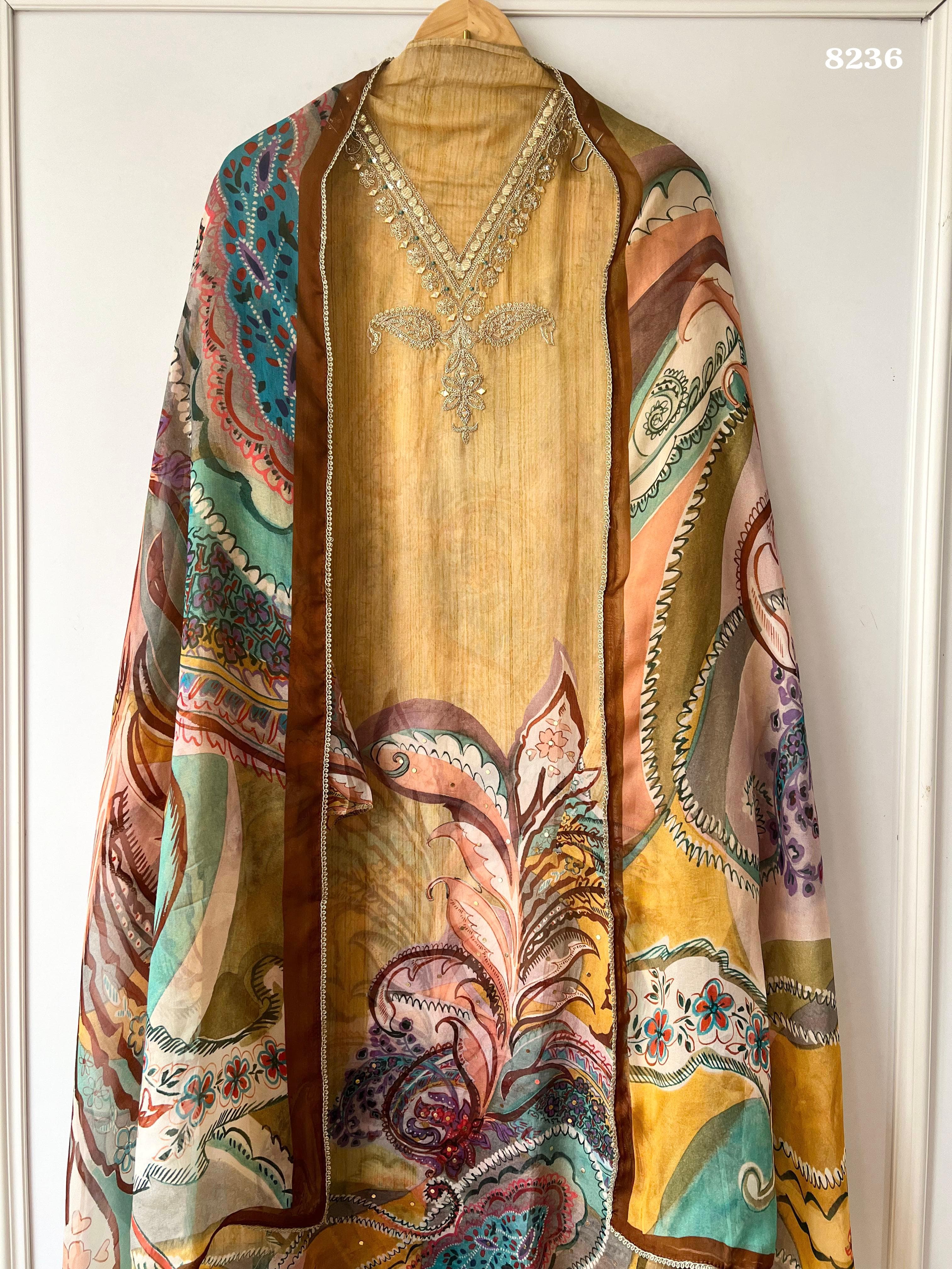 Pure organza suit set {8236}