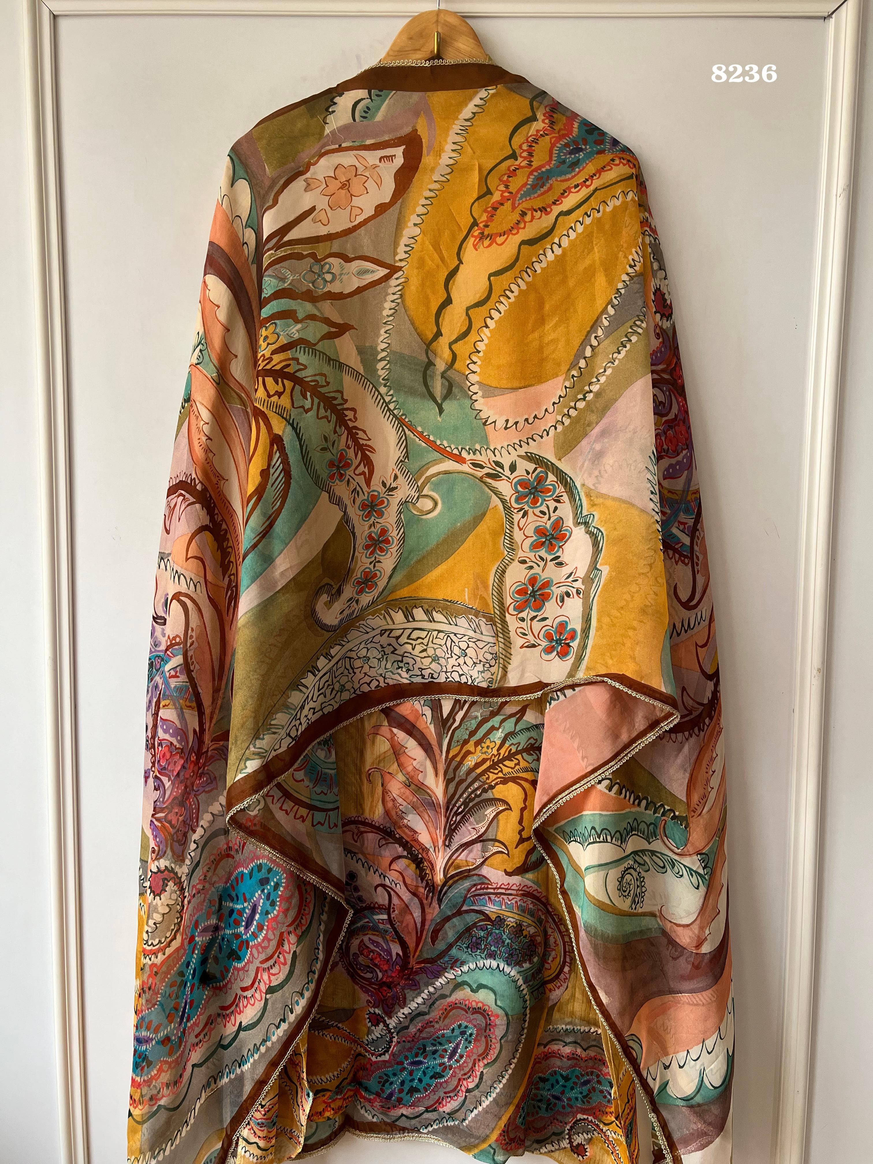 Pure organza suit set {8236}