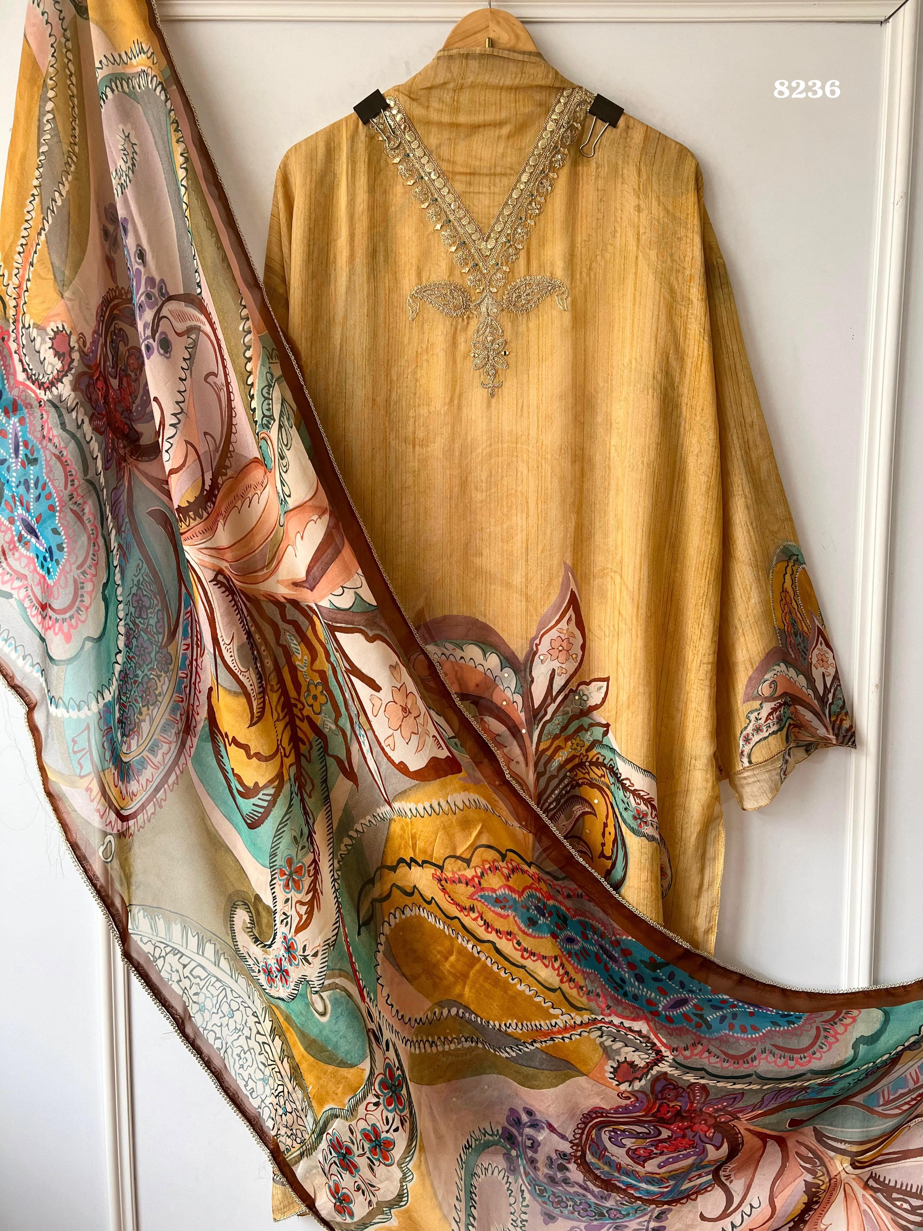 Pure organza suit set {8236}