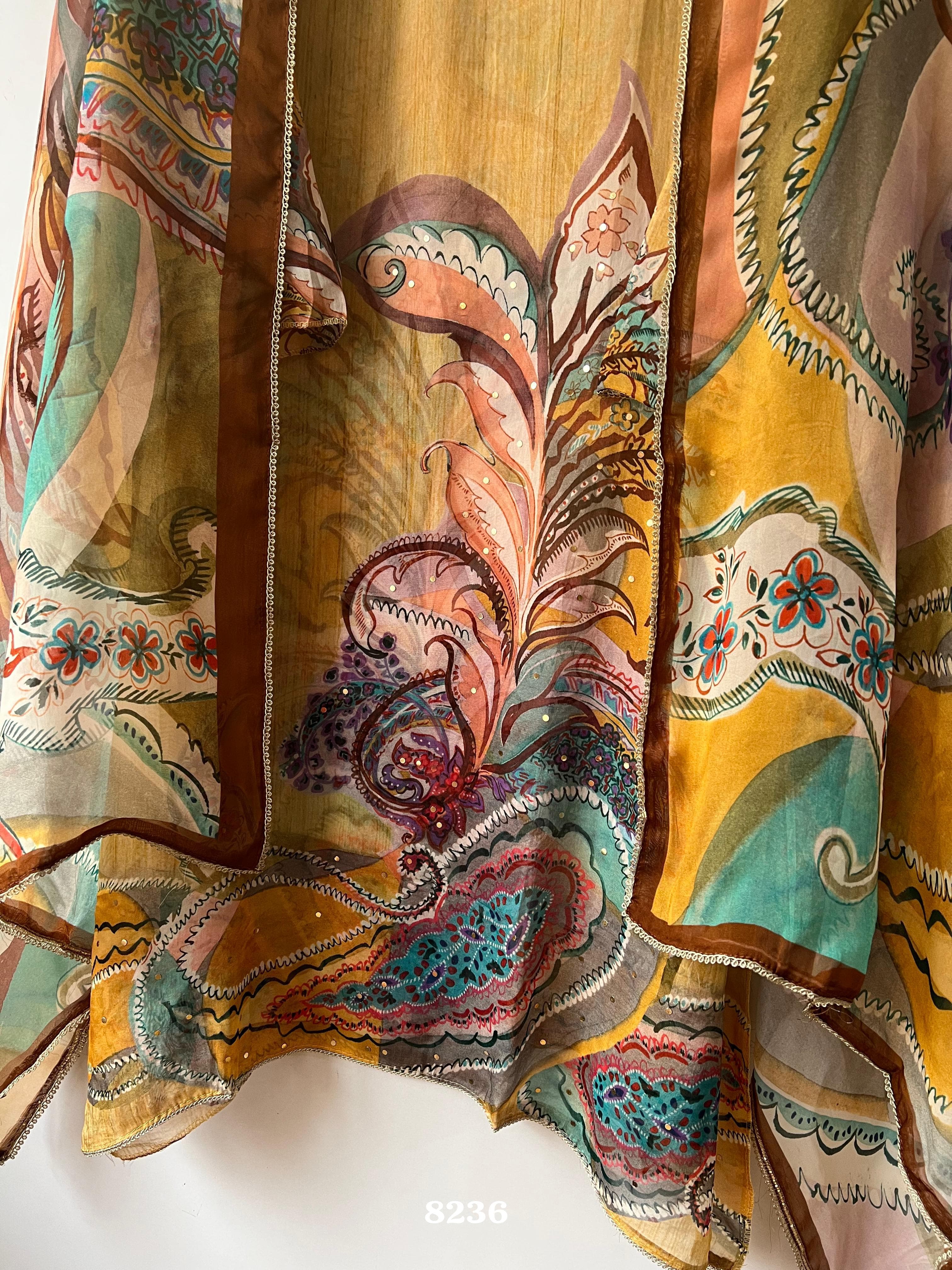 Pure organza suit set {8236}