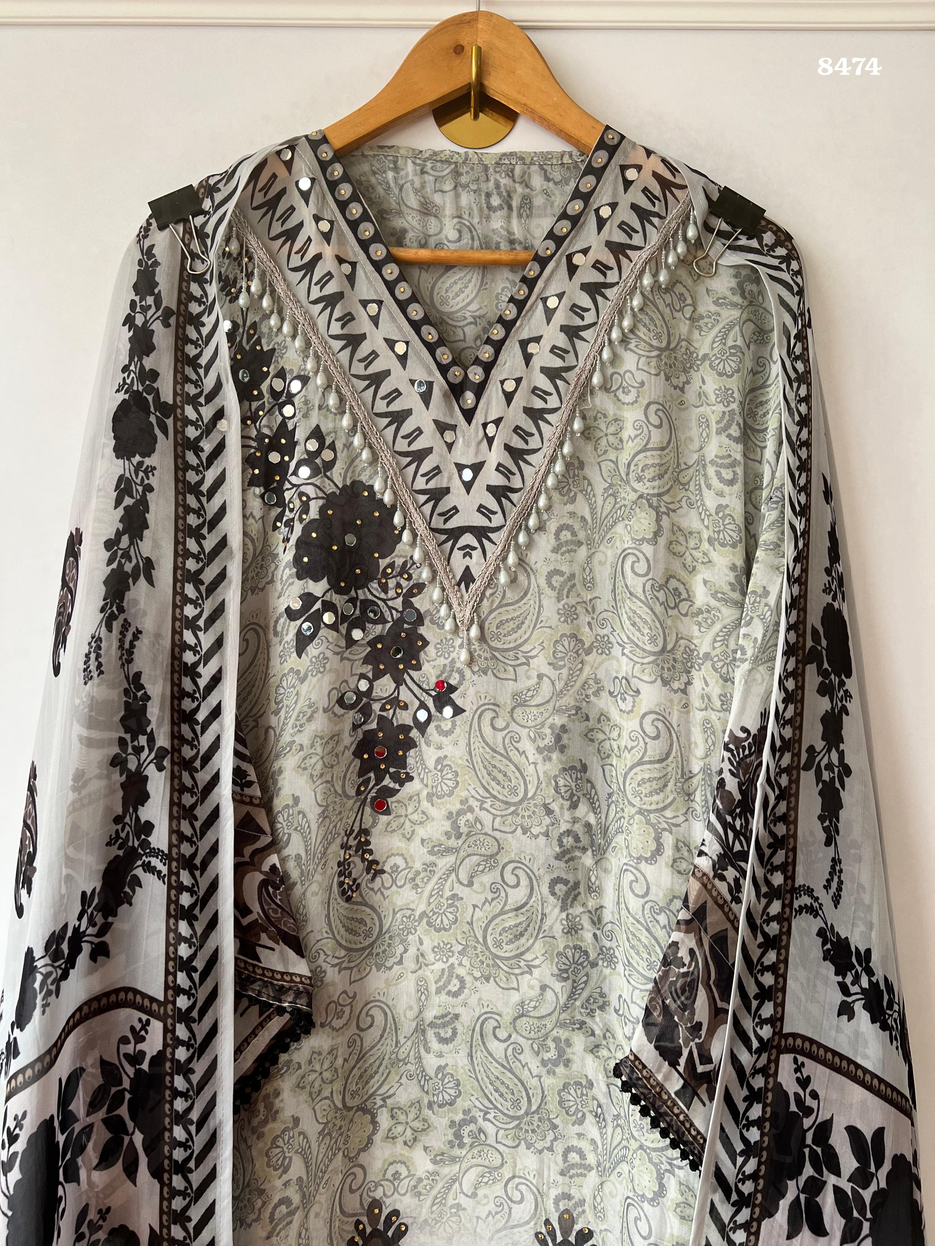 Pure organza suit set {8474}