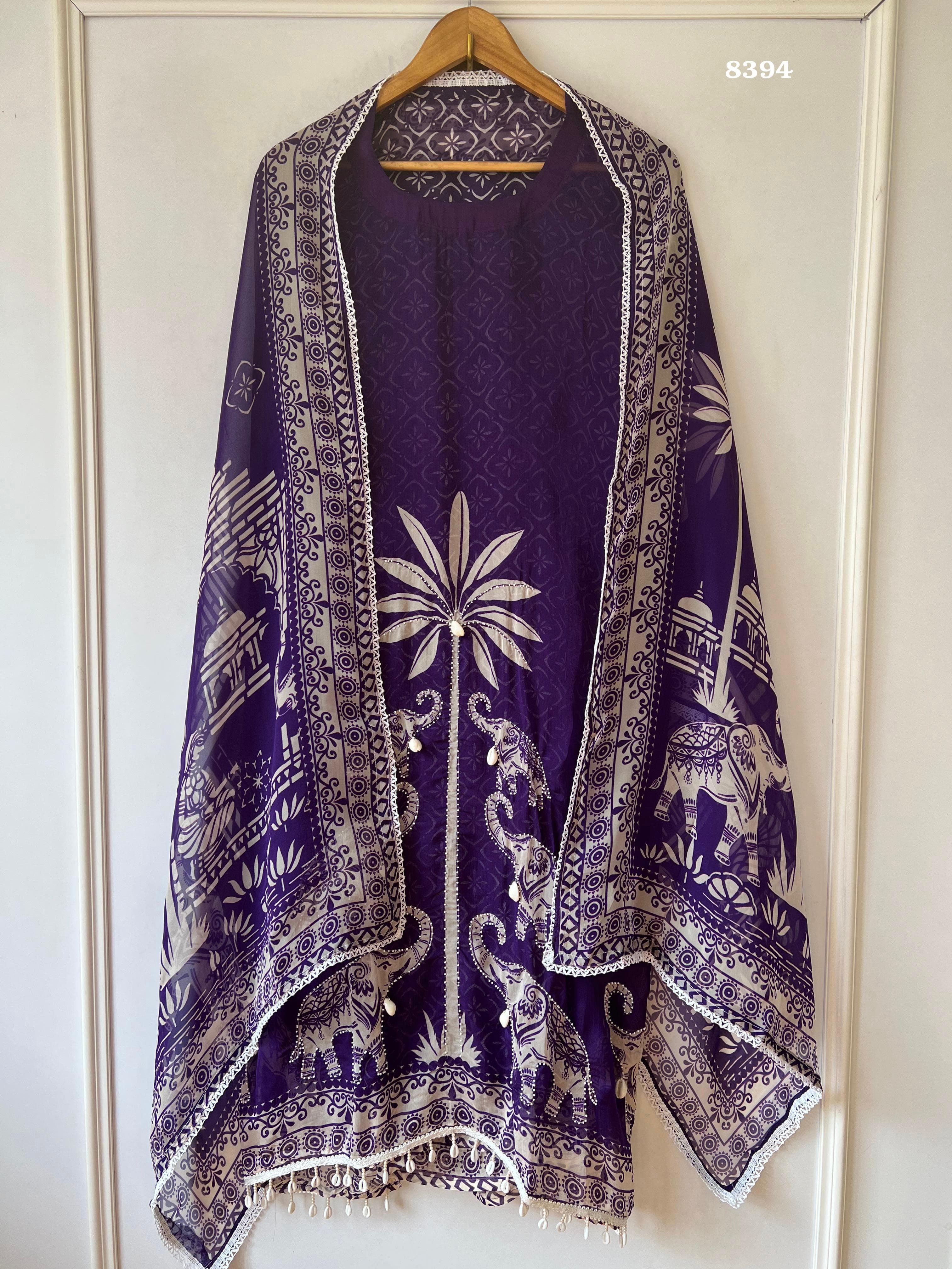 Pure organza suit set {8394}