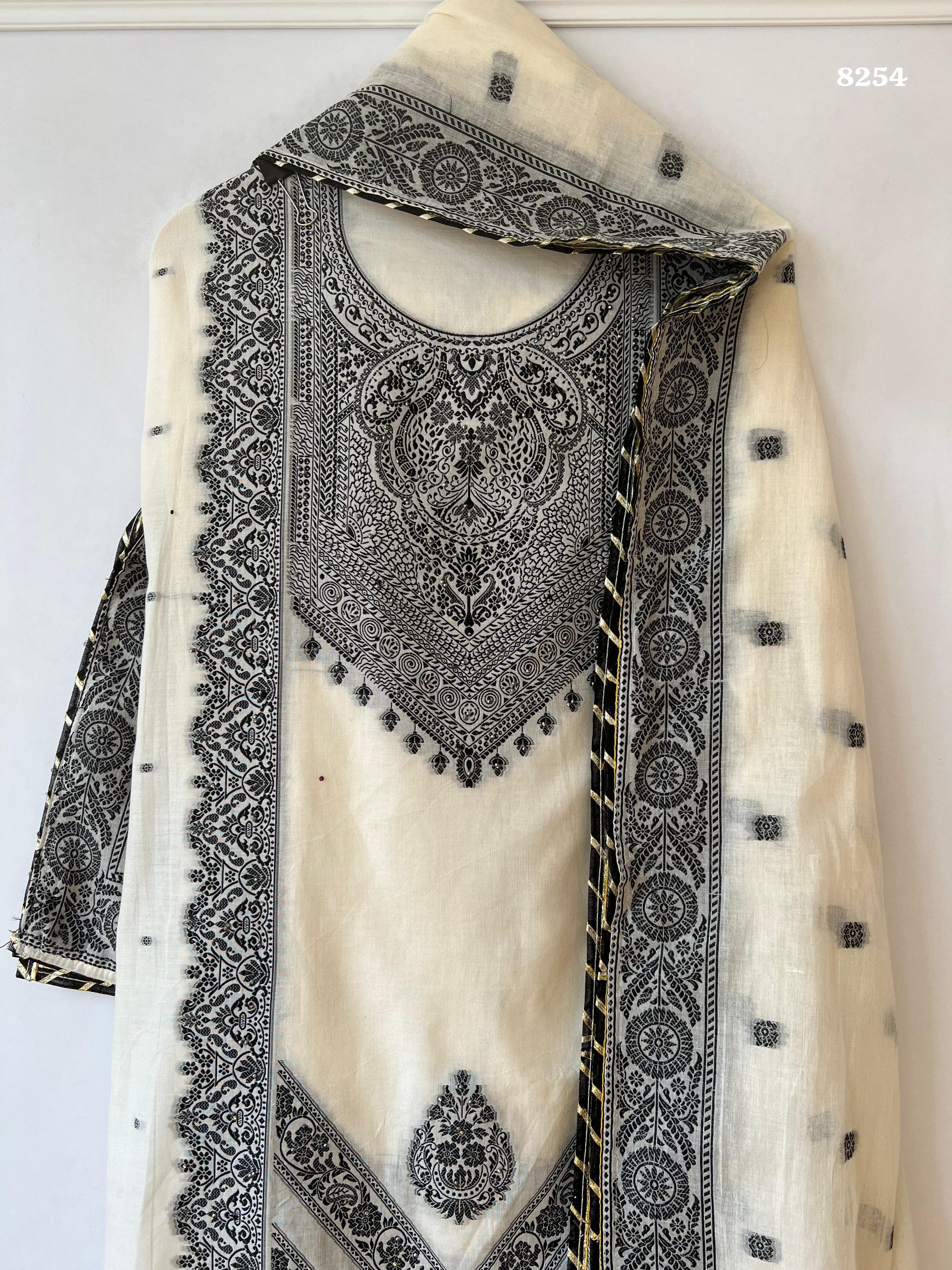 Pure jamdani cotton {8254}