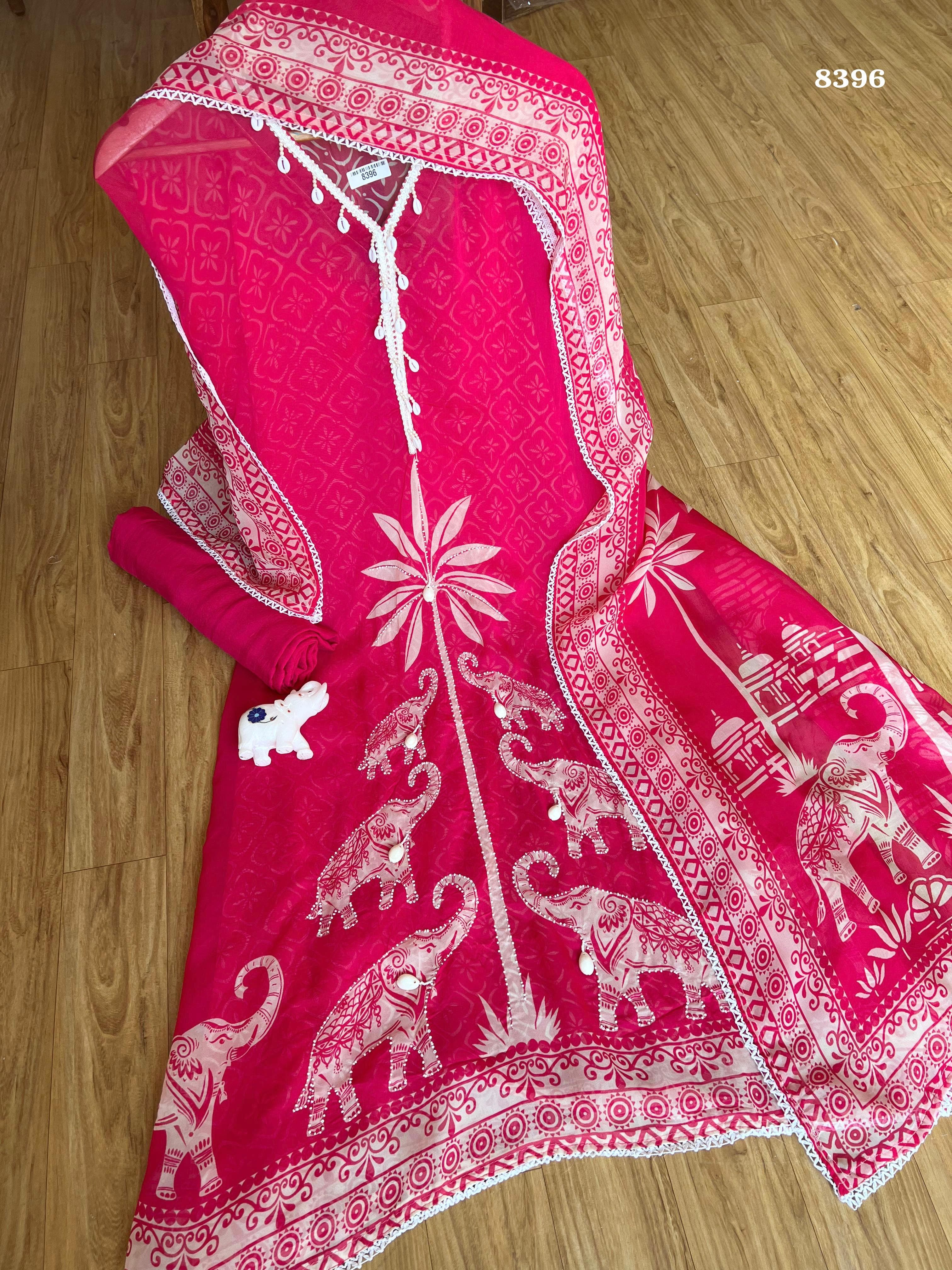 Pure organza suit set {8396}