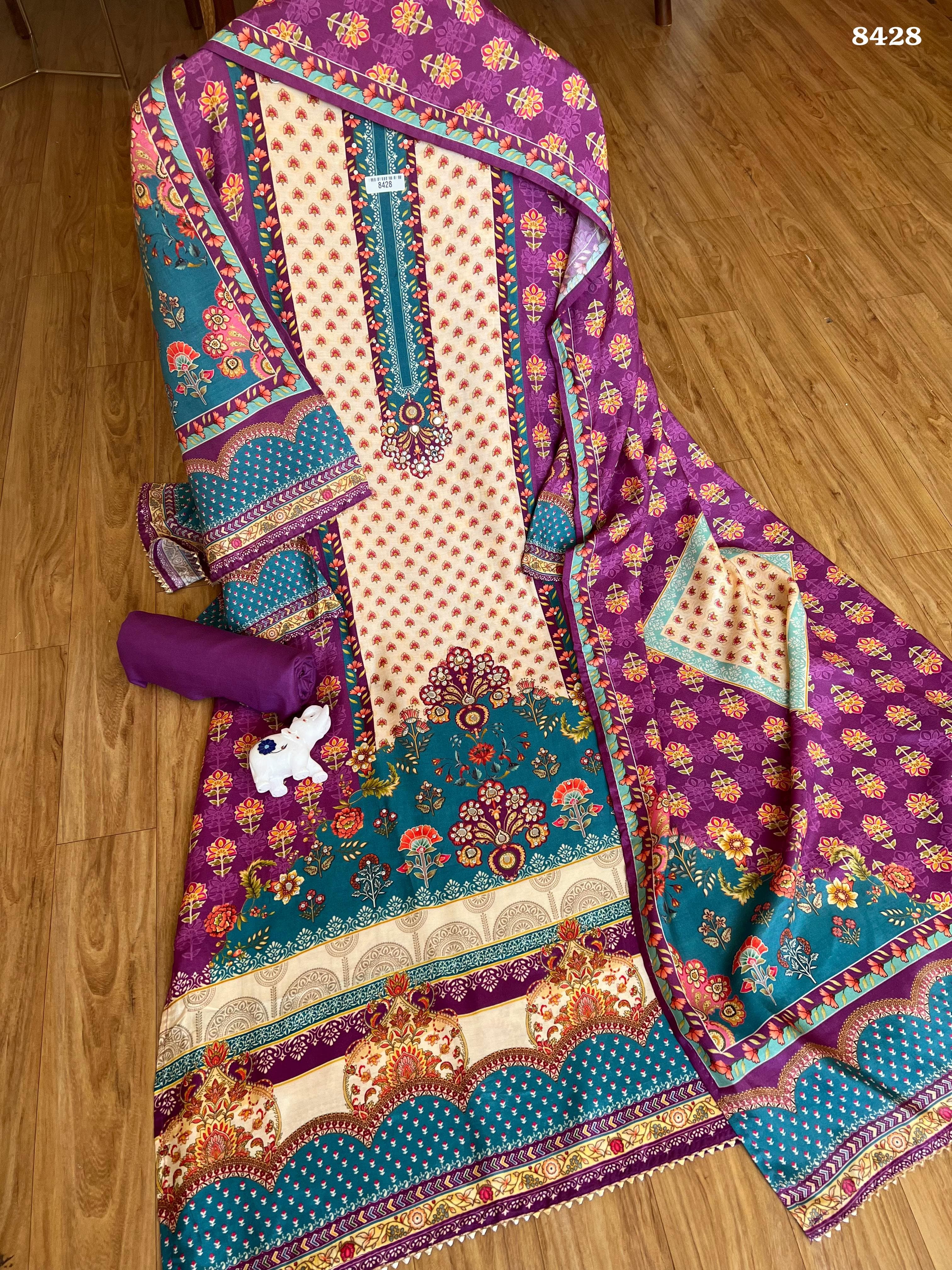 Pure muslin suit set