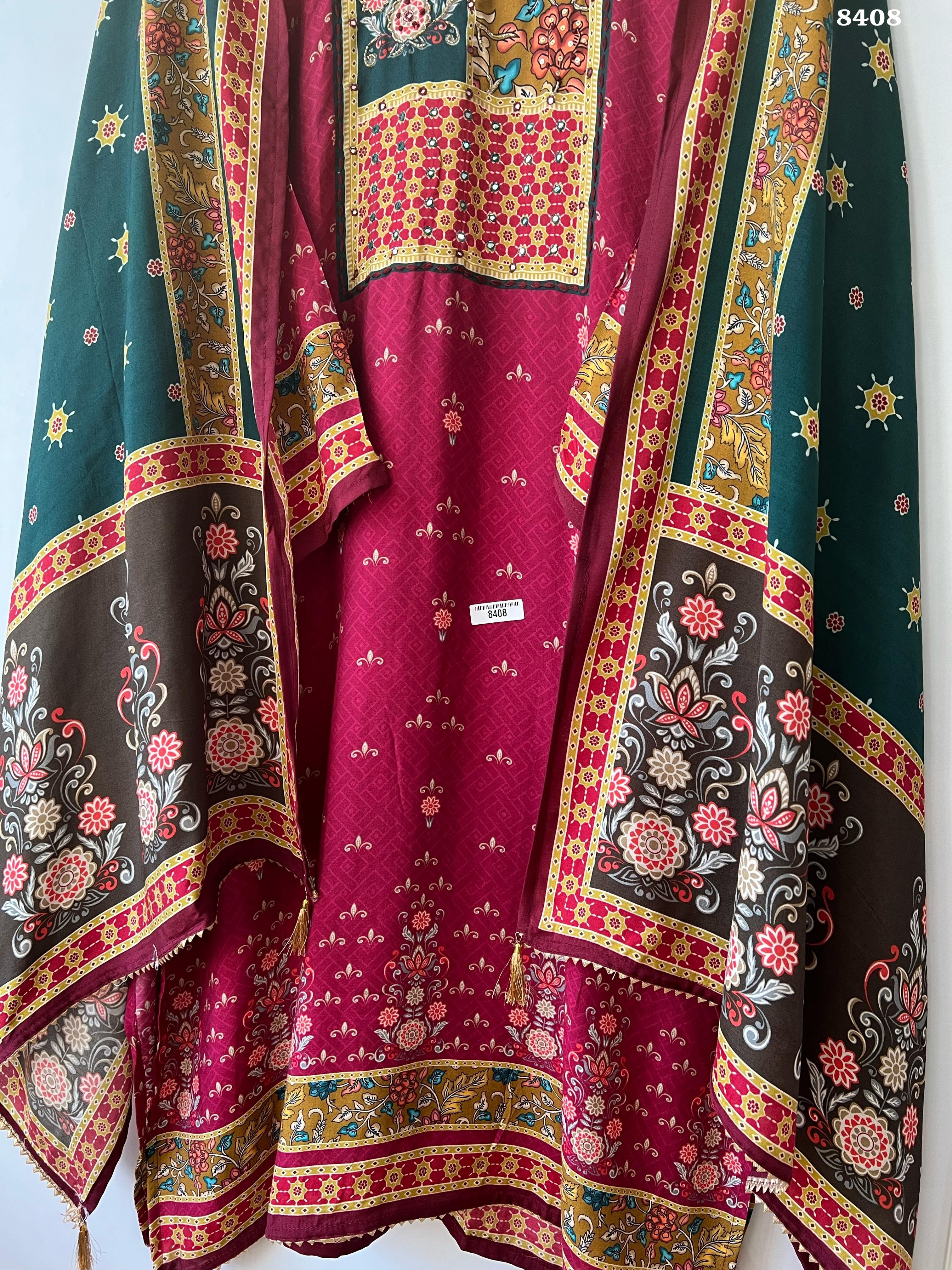 Pure muslin suit set {8408}