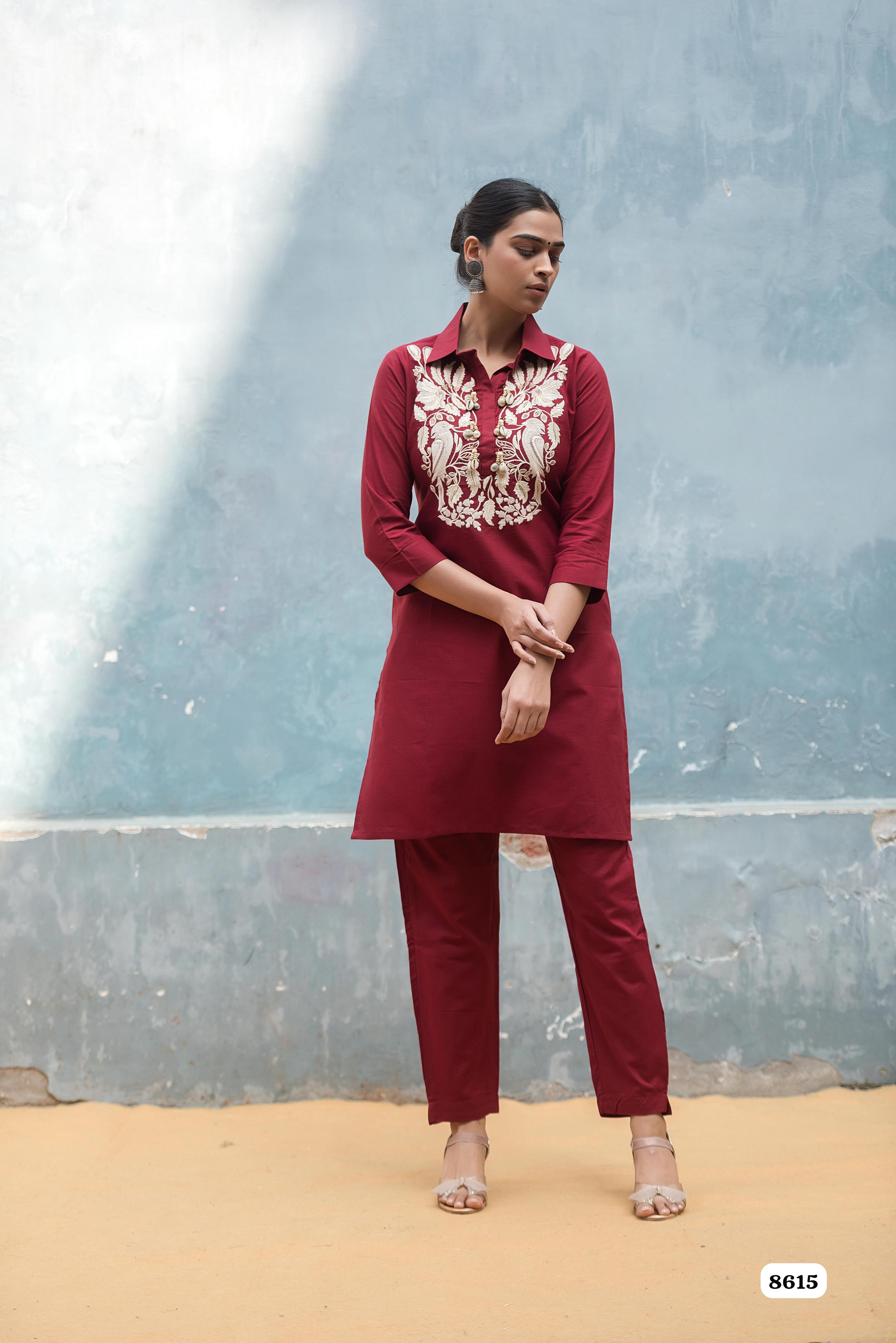 Pure cotton slub co ord {8615}