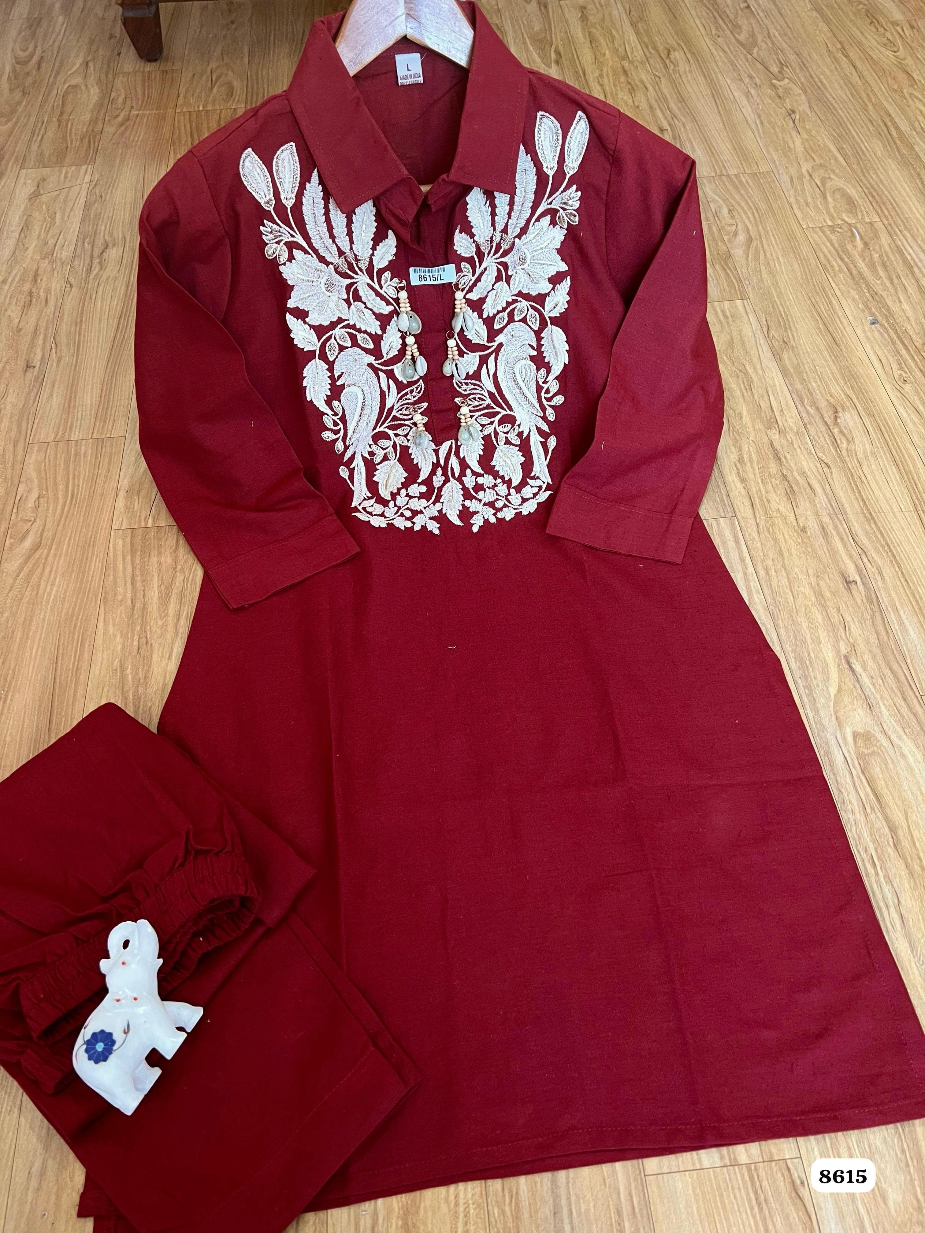 Pure cotton slub co ord {8615}