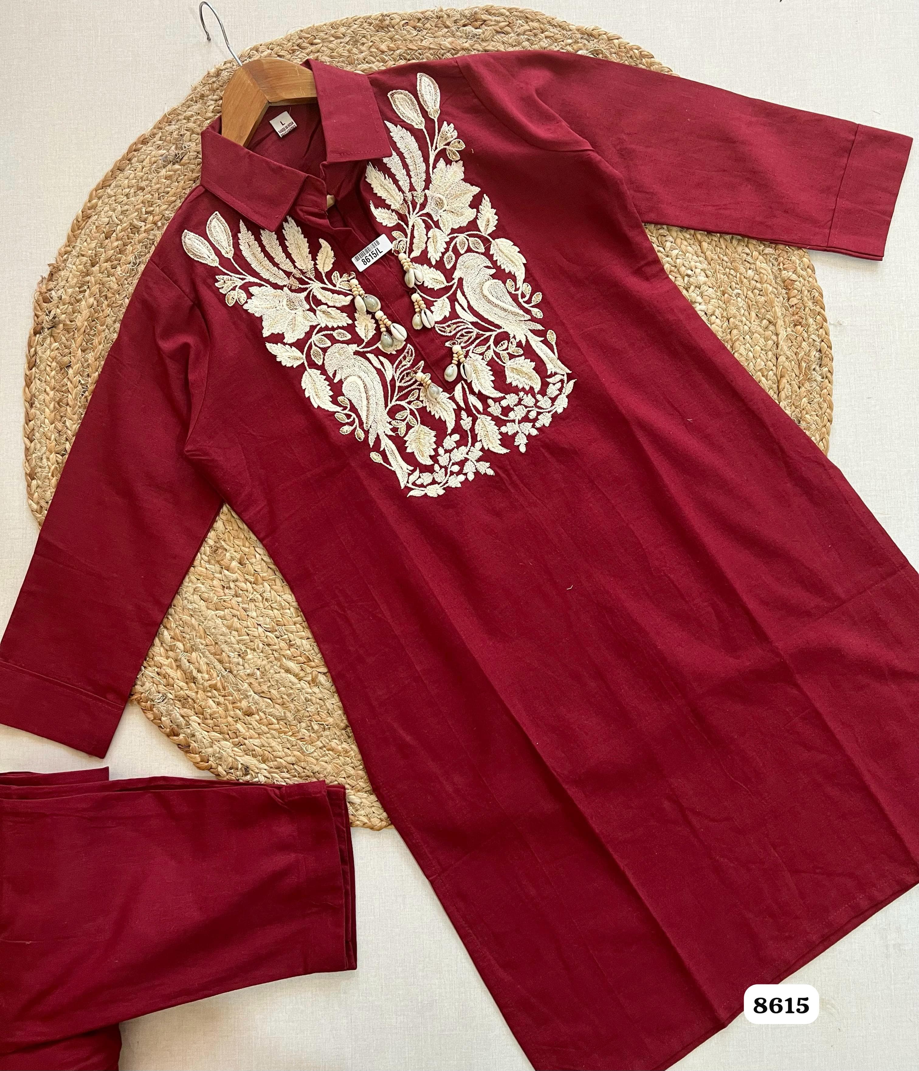 Pure cotton slub co ord {8615}