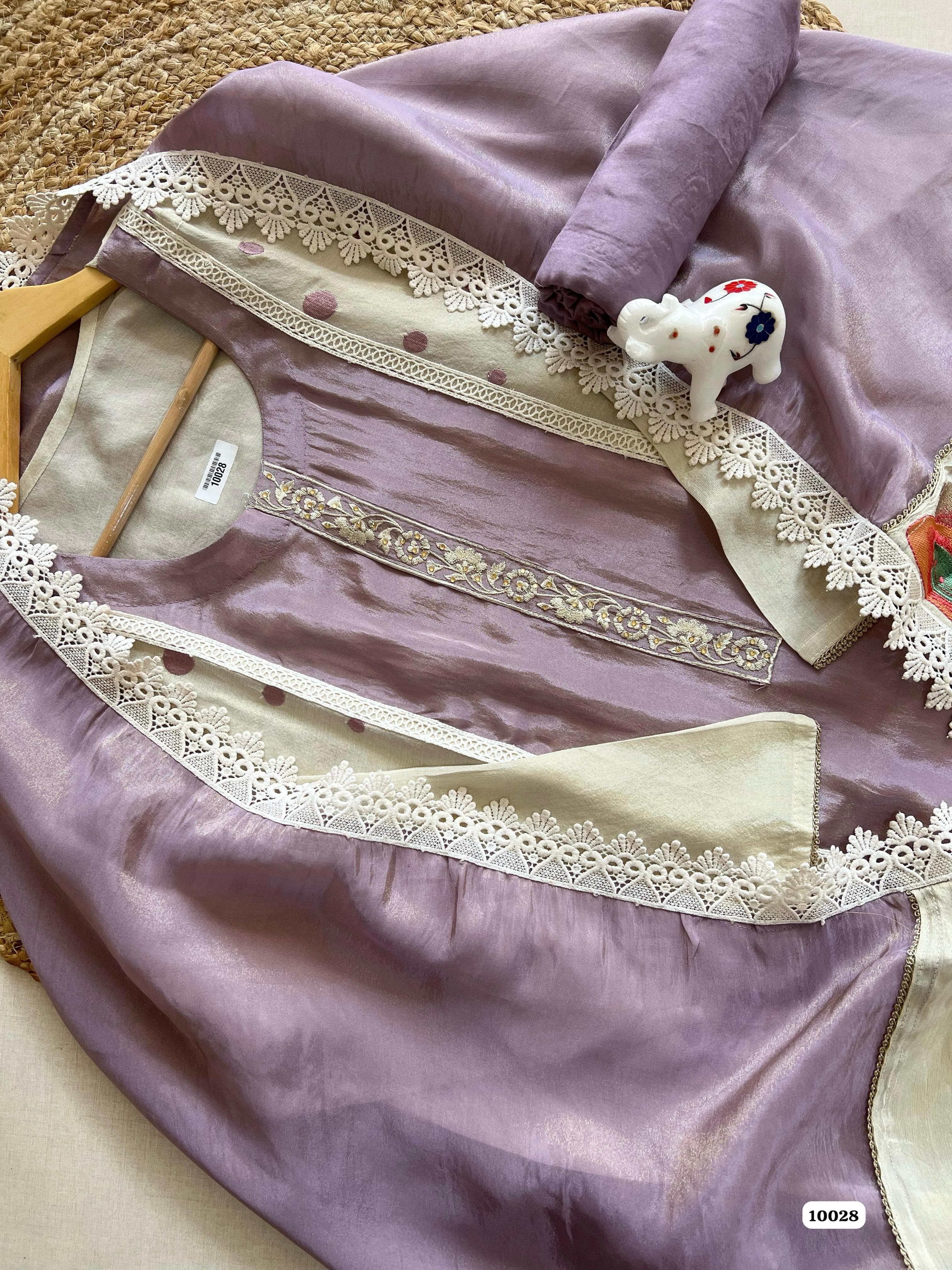 Pure tissue silk suit set {10028}