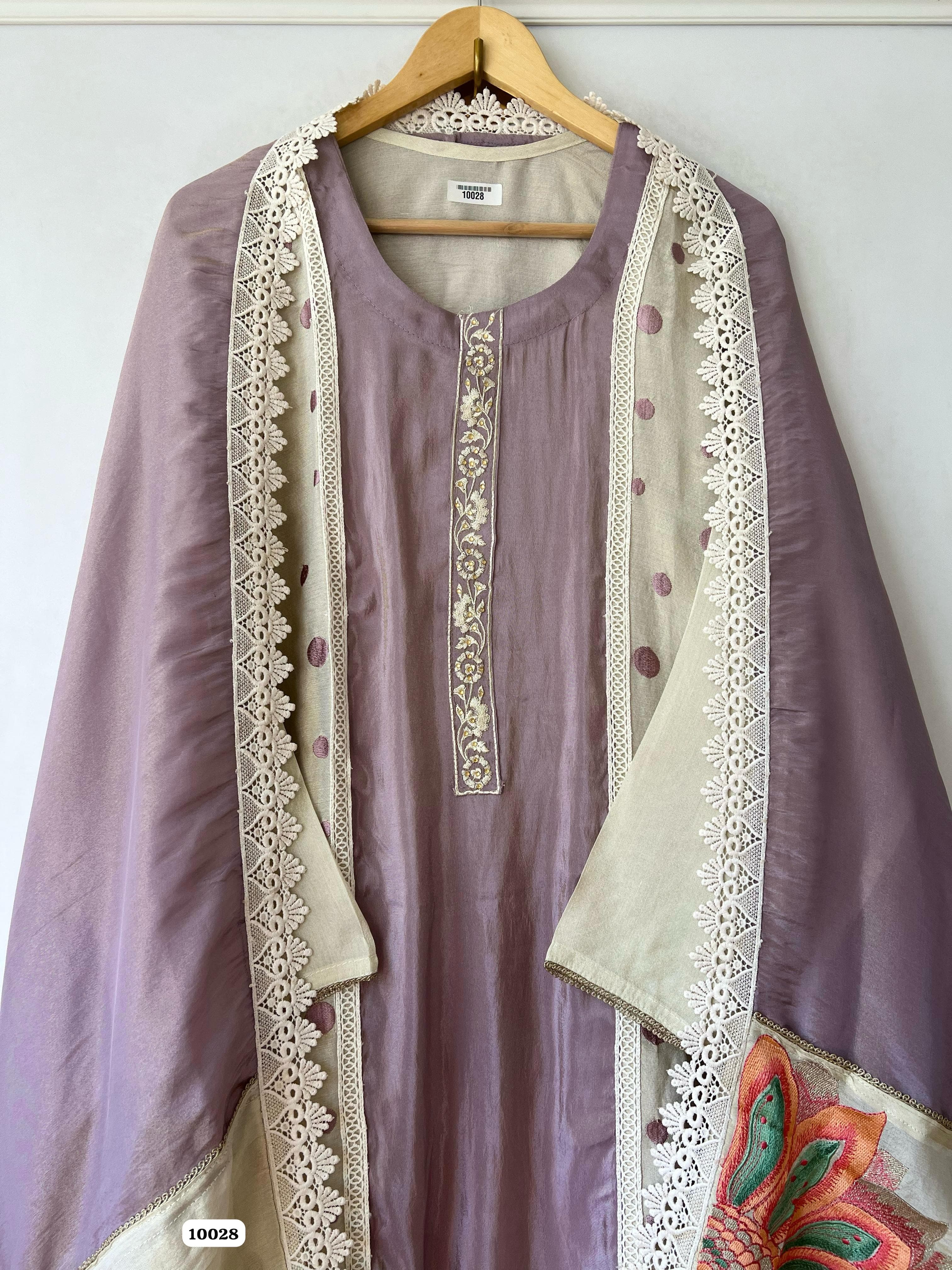 Pure tissue silk suit set {10028}