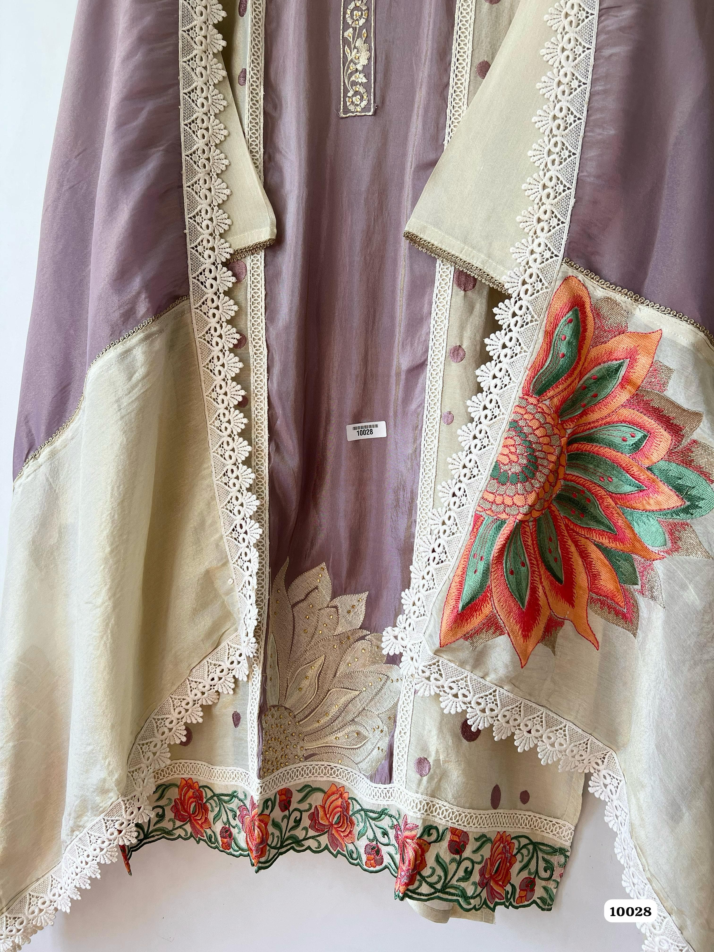 Pure tissue silk suit set {10028}