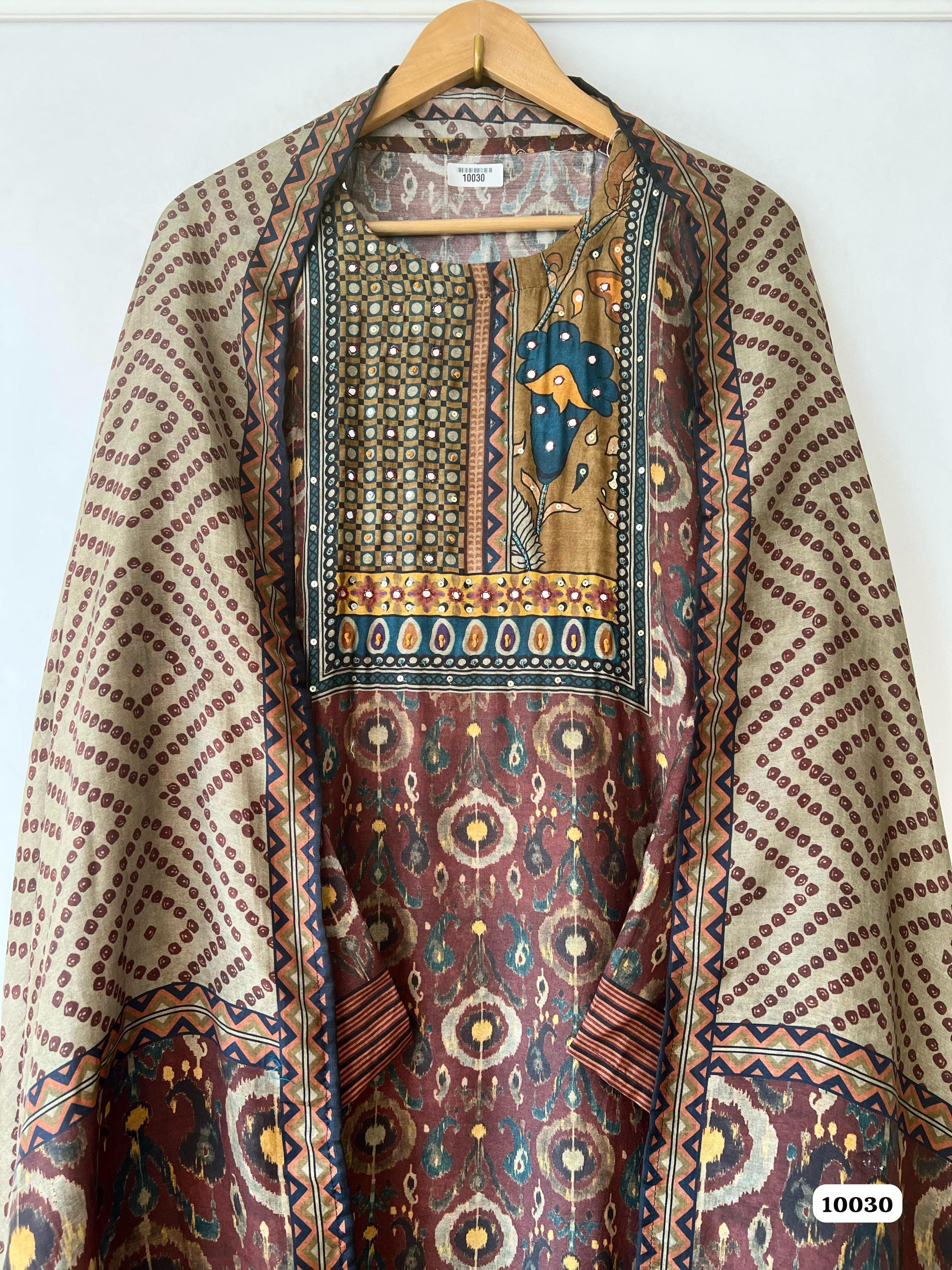 Pure muslin suit set {10030}